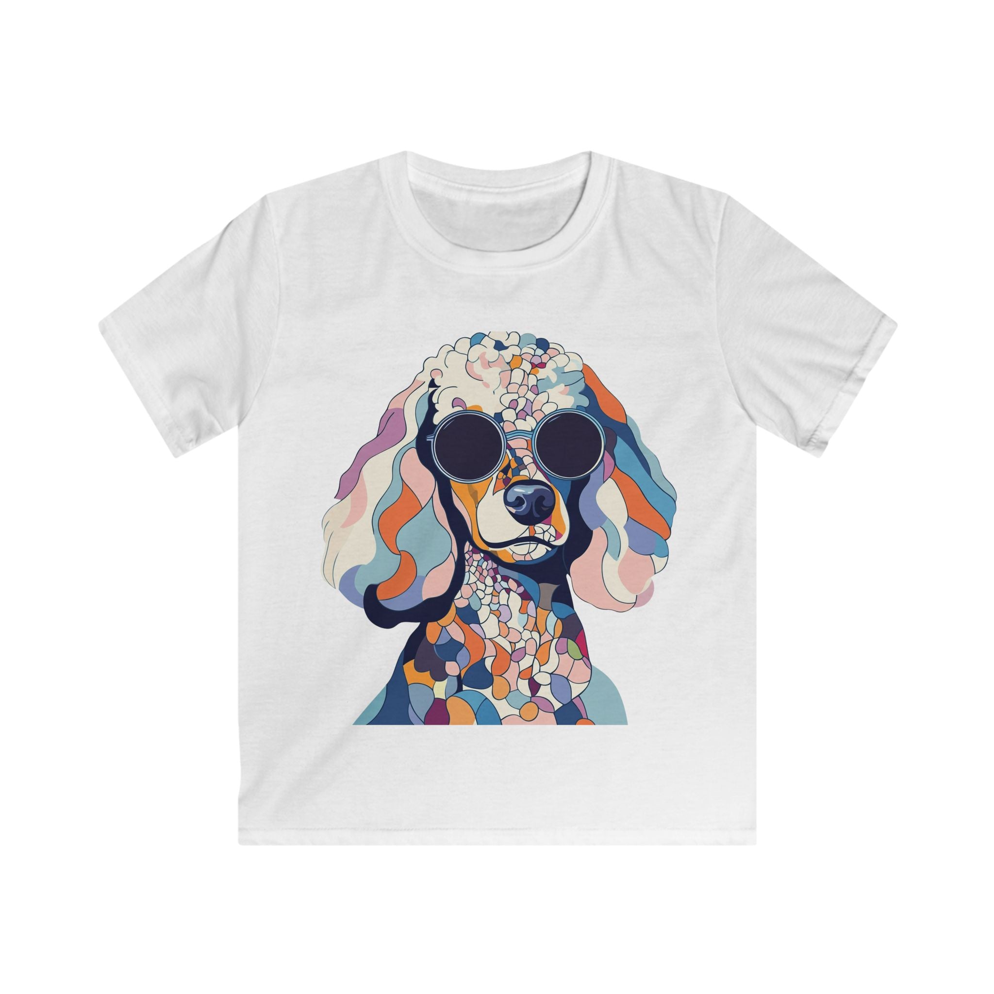 "Abstract Attitude” – Kids’ Mosaic Poodle Tee