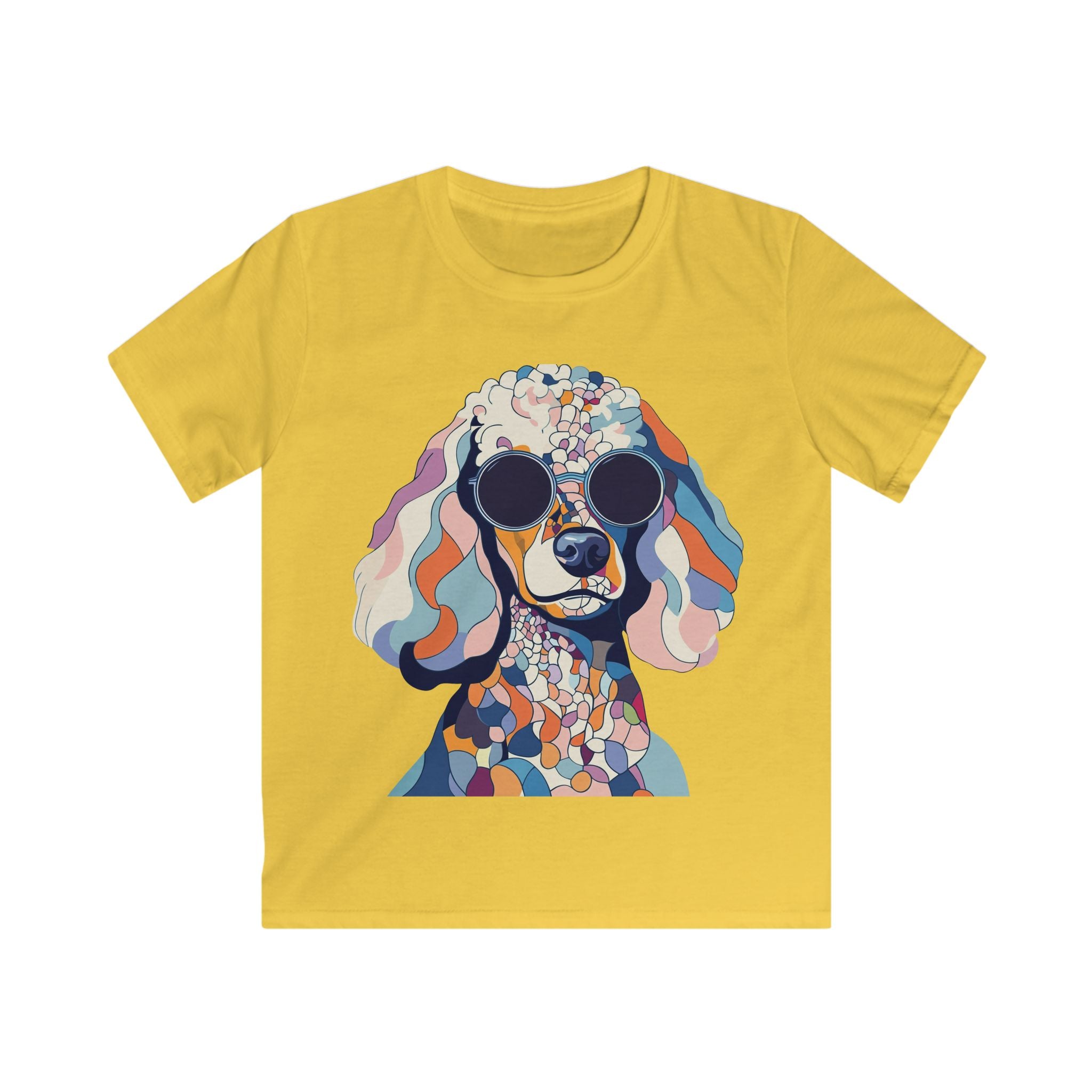 "Abstract Attitude” – Kids’ Mosaic Poodle Tee