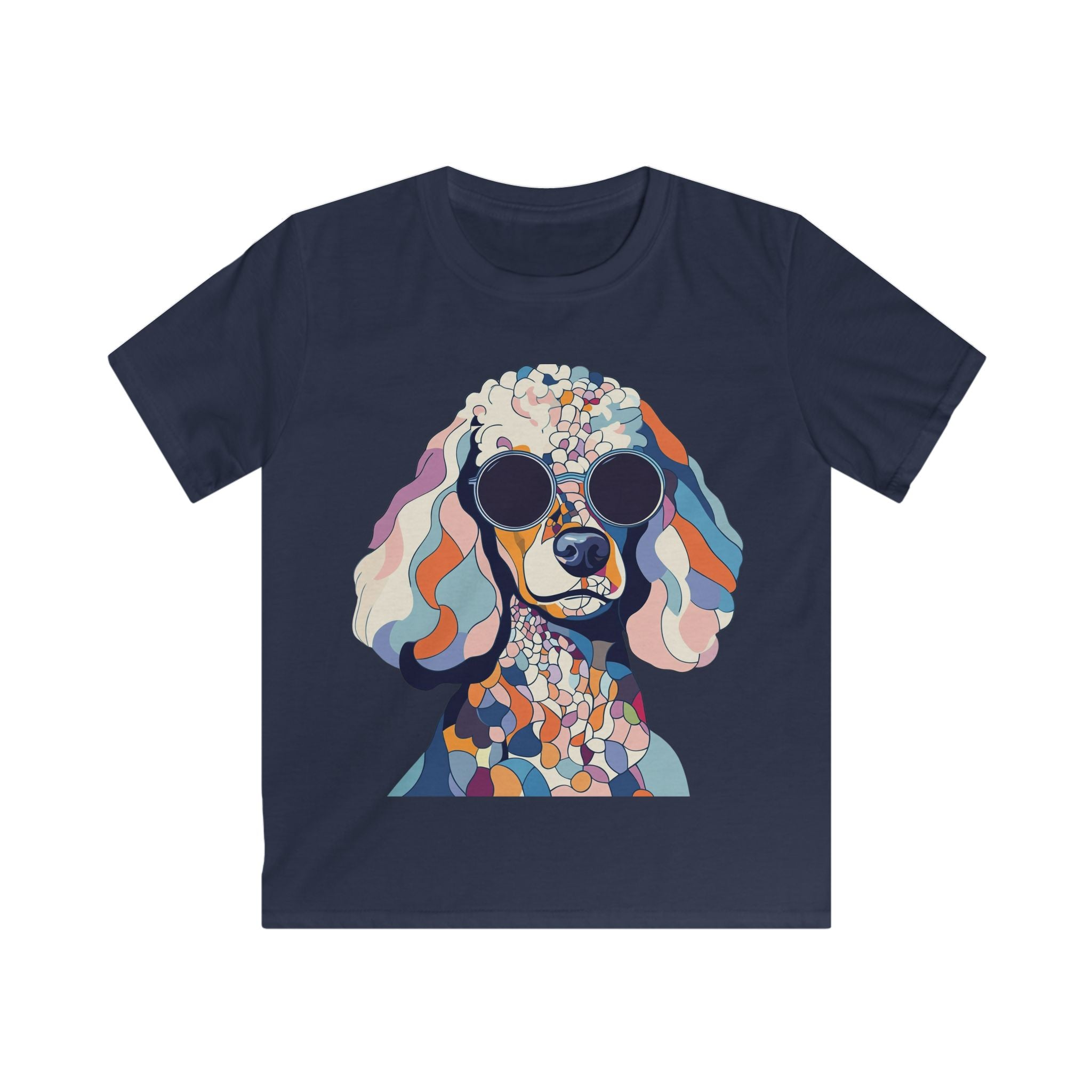 "Abstract Attitude” – Kids’ Mosaic Poodle Tee