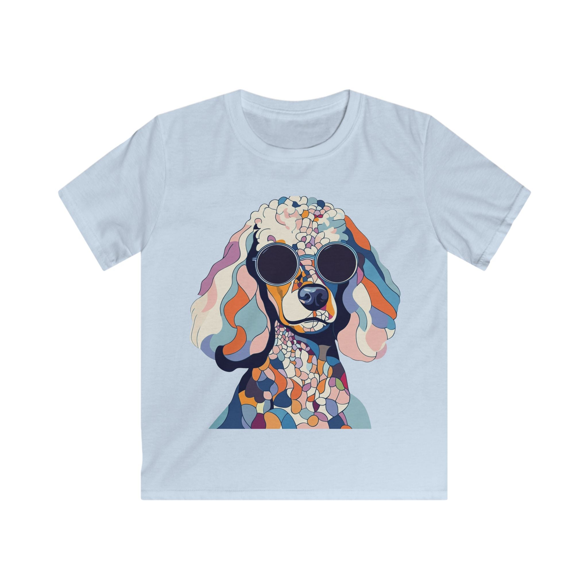 "Abstract Attitude” – Kids’ Mosaic Poodle Tee