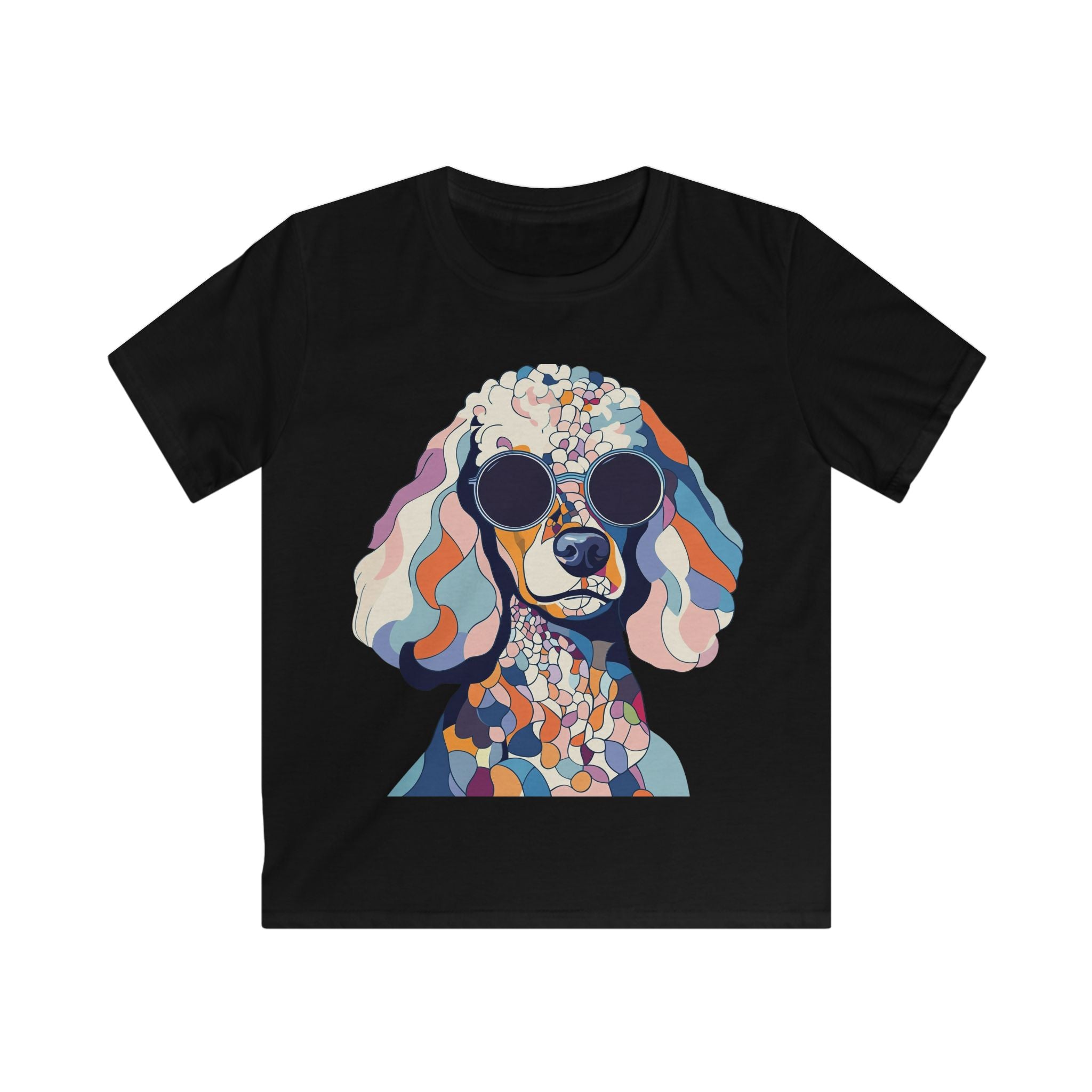 "Abstract Attitude” – Kids’ Mosaic Poodle Tee