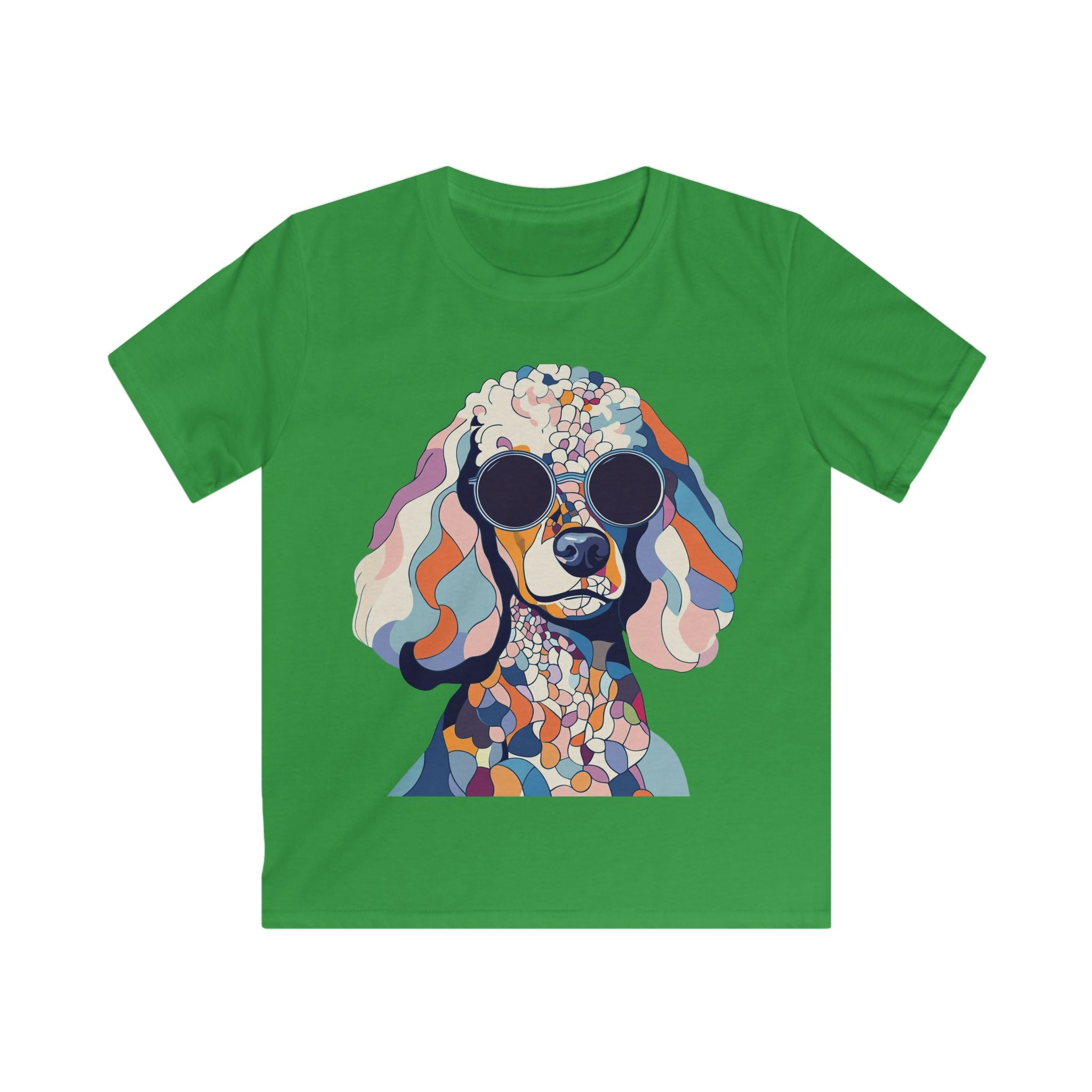 "Abstract Attitude” – Kids’ Mosaic Poodle Tee