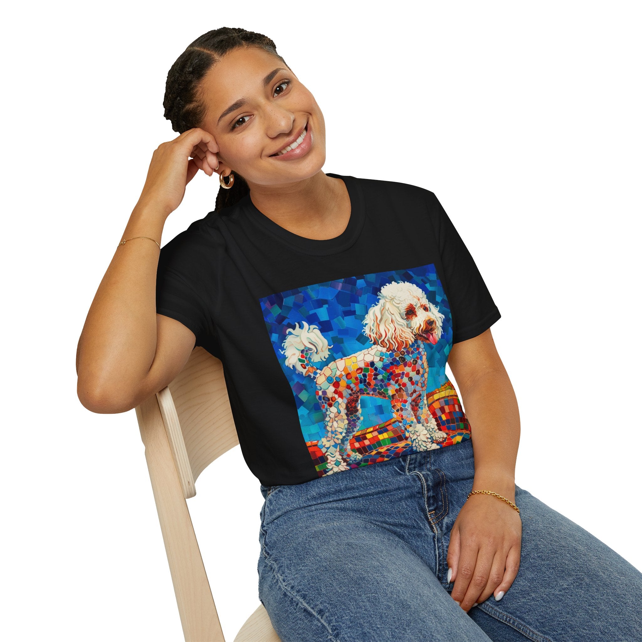 “Gaudí’s Good Boy” Mosaic Joy Tee – Unisex Softstyle Brights
