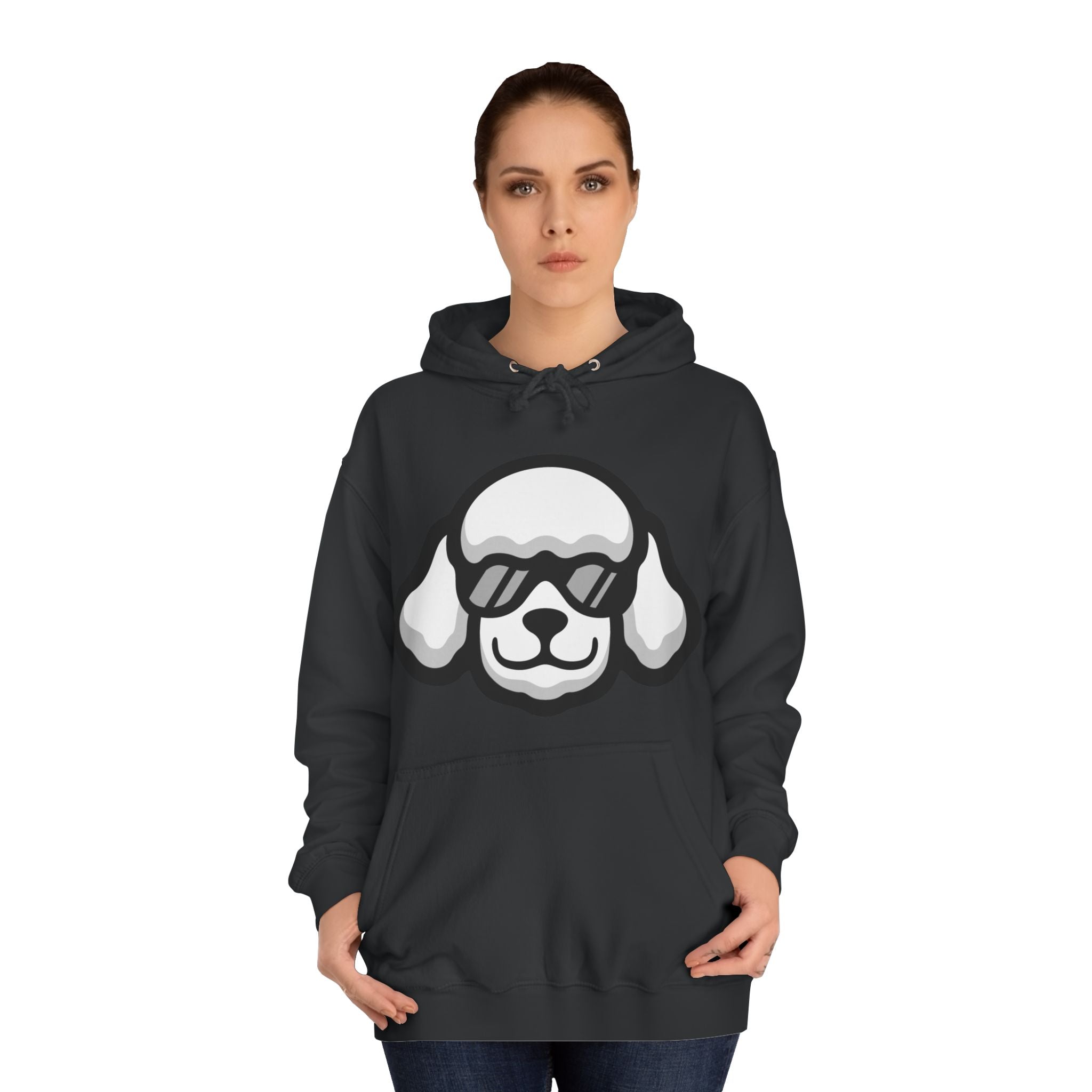 Chill Poodle Hoodie – Unisex College Hoodie | Cozy Dog-Lover Gift | Poodleface Original