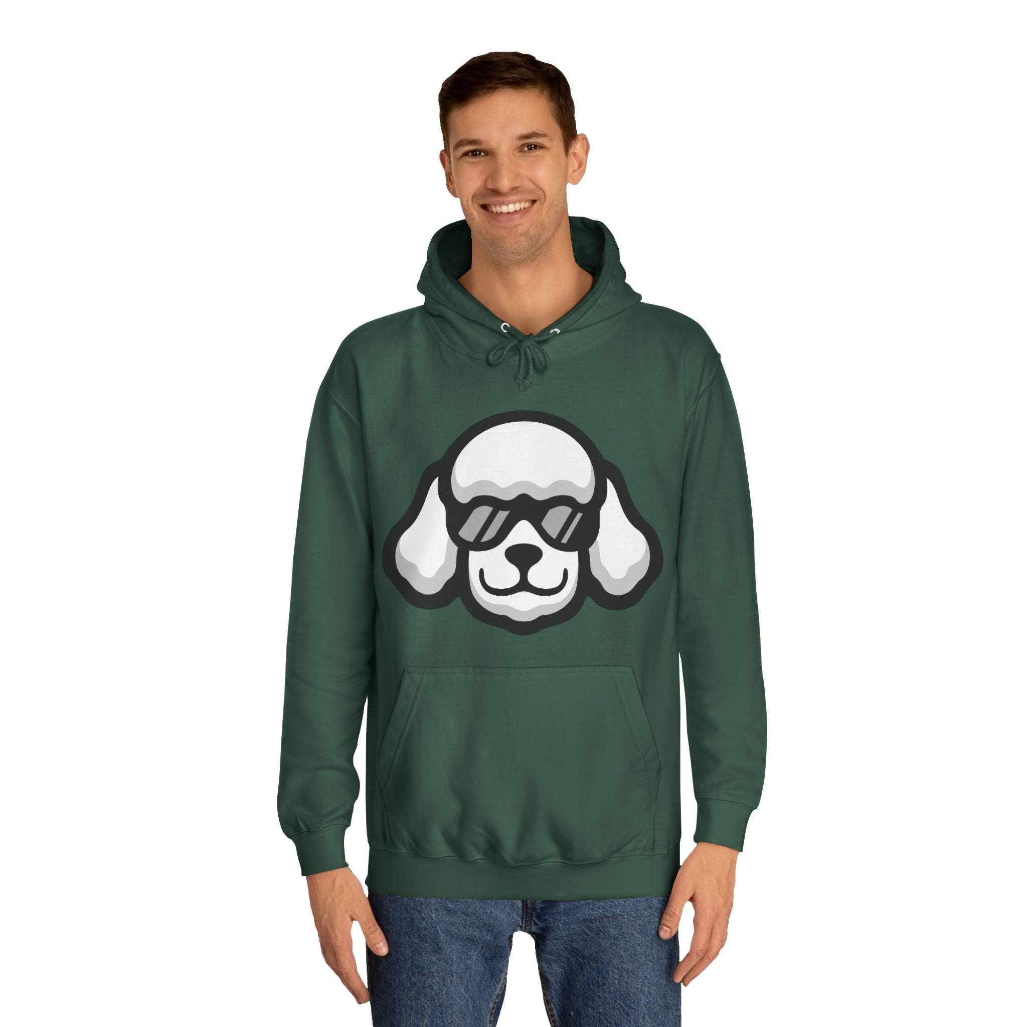 Chill Poodle Hoodie – Unisex College Hoodie | Cozy Dog-Lover Gift | Poodleface Original