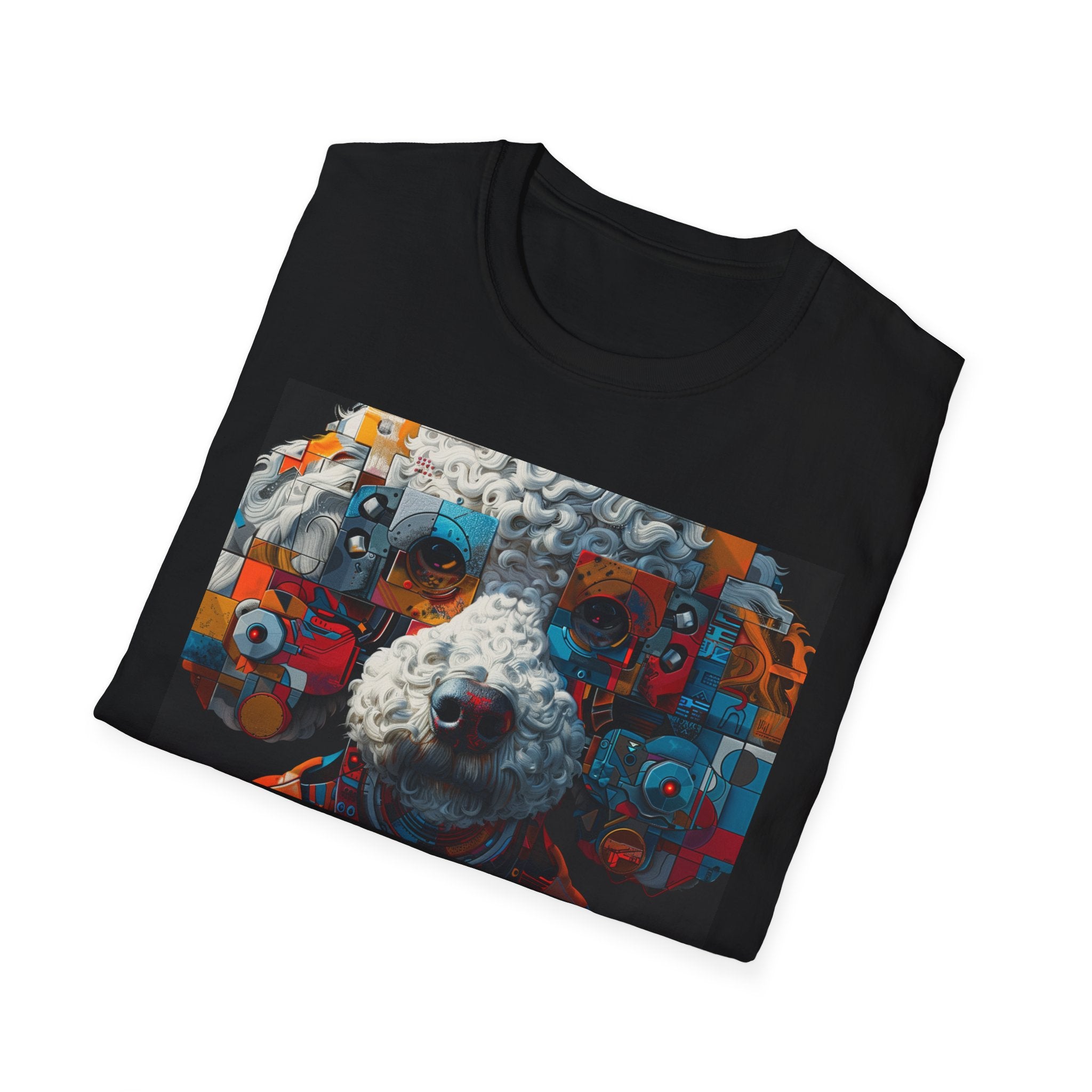 Vibrant Artistic Dog Print T-Shirt | Unisex Softstyle Tee | Pet Lover Gift, Unique Design Shirt, Colorful Fashion, Casual Wear, Animal [...]
