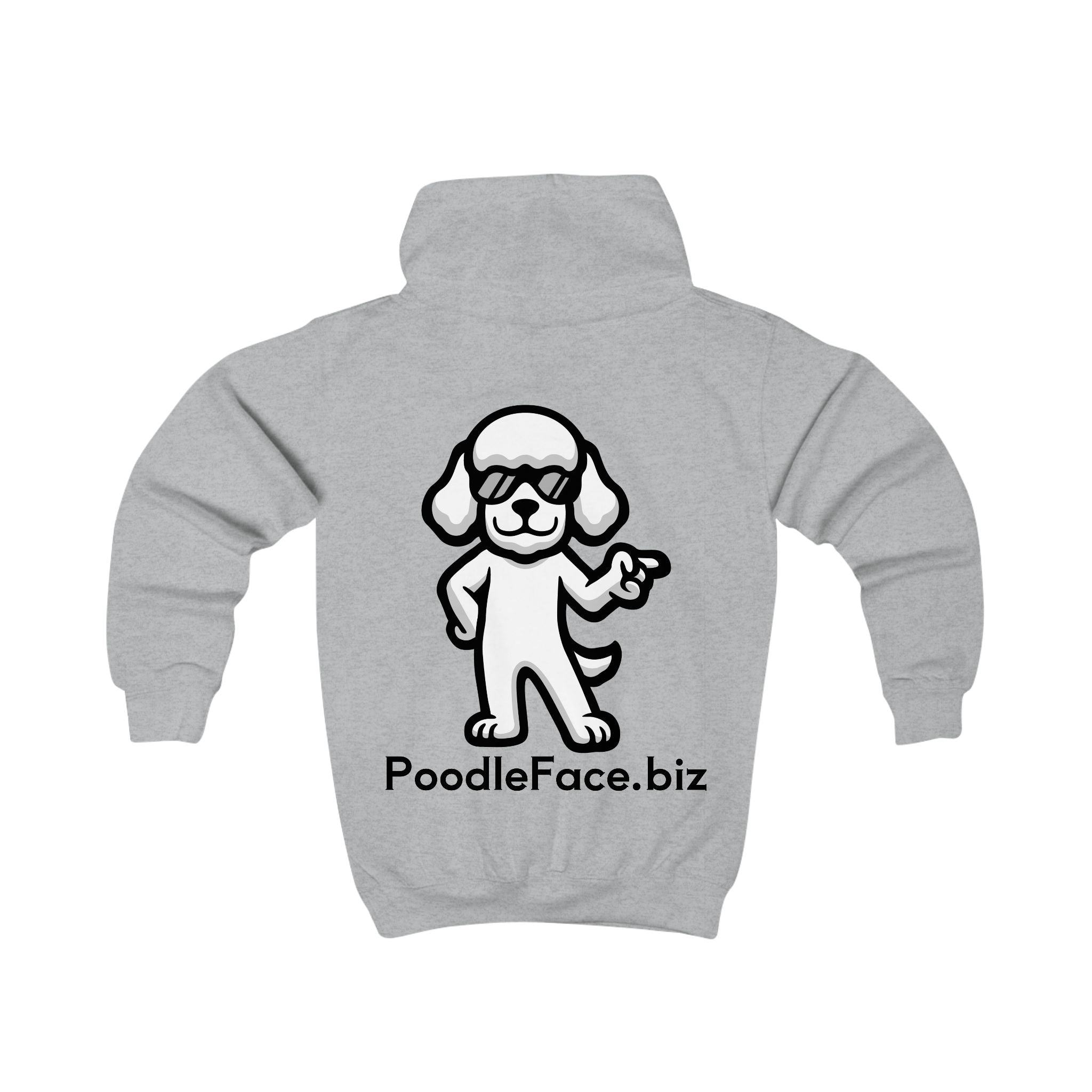 Cool Poodle Kids Hoodie – Cartoon Dog Sweatshirt | Soft, Fun Gift for Dog-Loving Kids | Poodleface Original