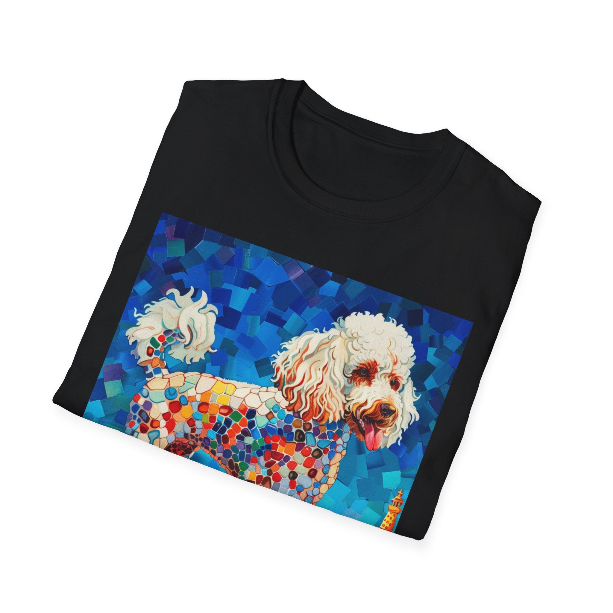 “Gaudí’s Good Boy” Mosaic Joy Tee – Unisex Softstyle Brights