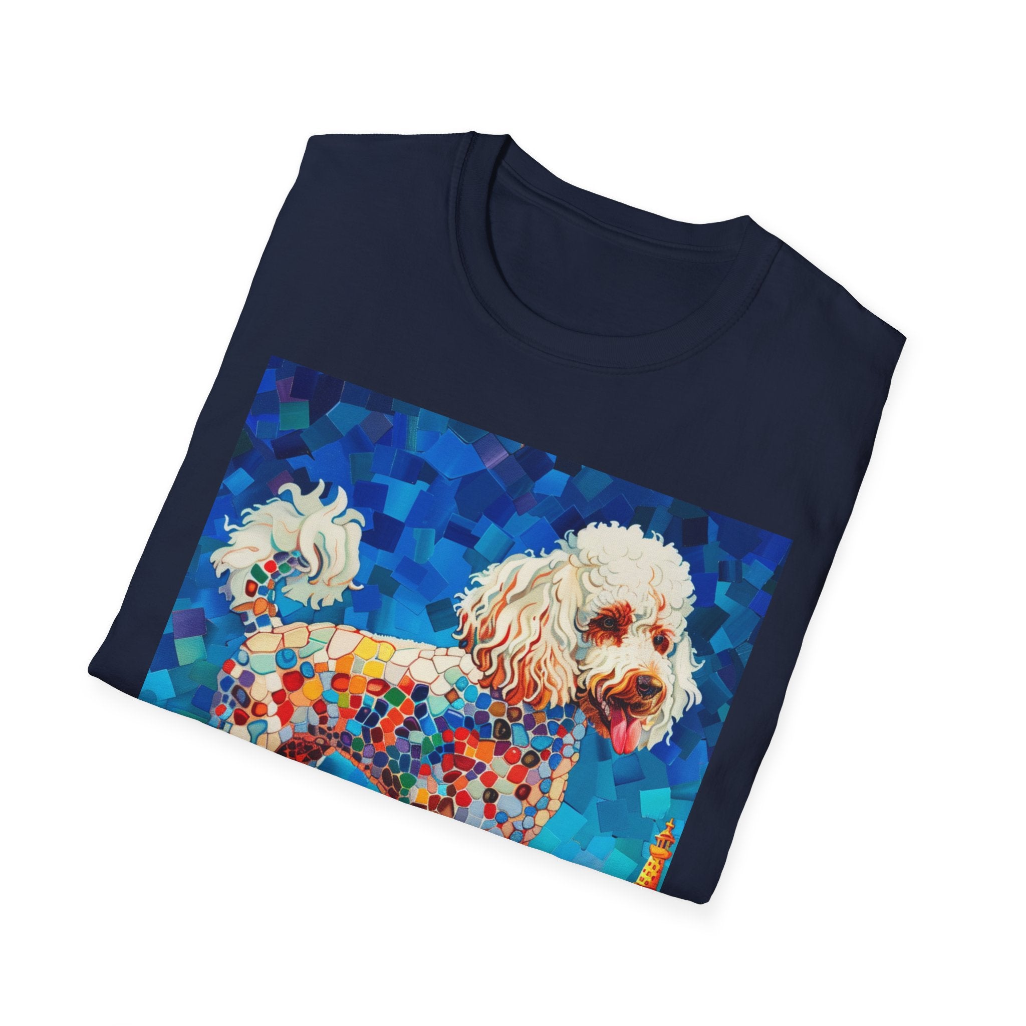 “Gaudí’s Good Boy” Mosaic Joy Tee – Unisex Softstyle Brights