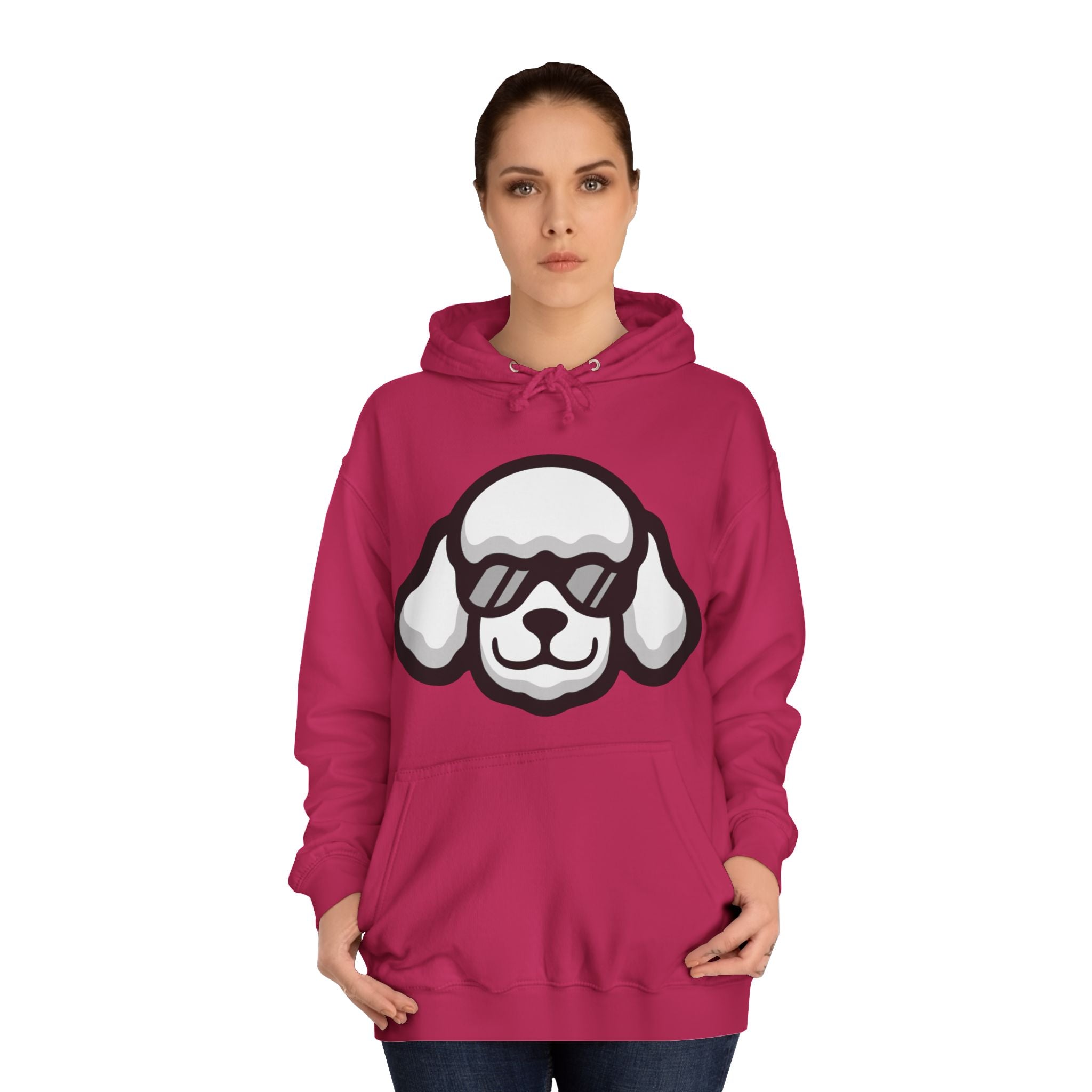 Chill Poodle Hoodie – Unisex College Hoodie | Cozy Dog-Lover Gift | Poodleface Original