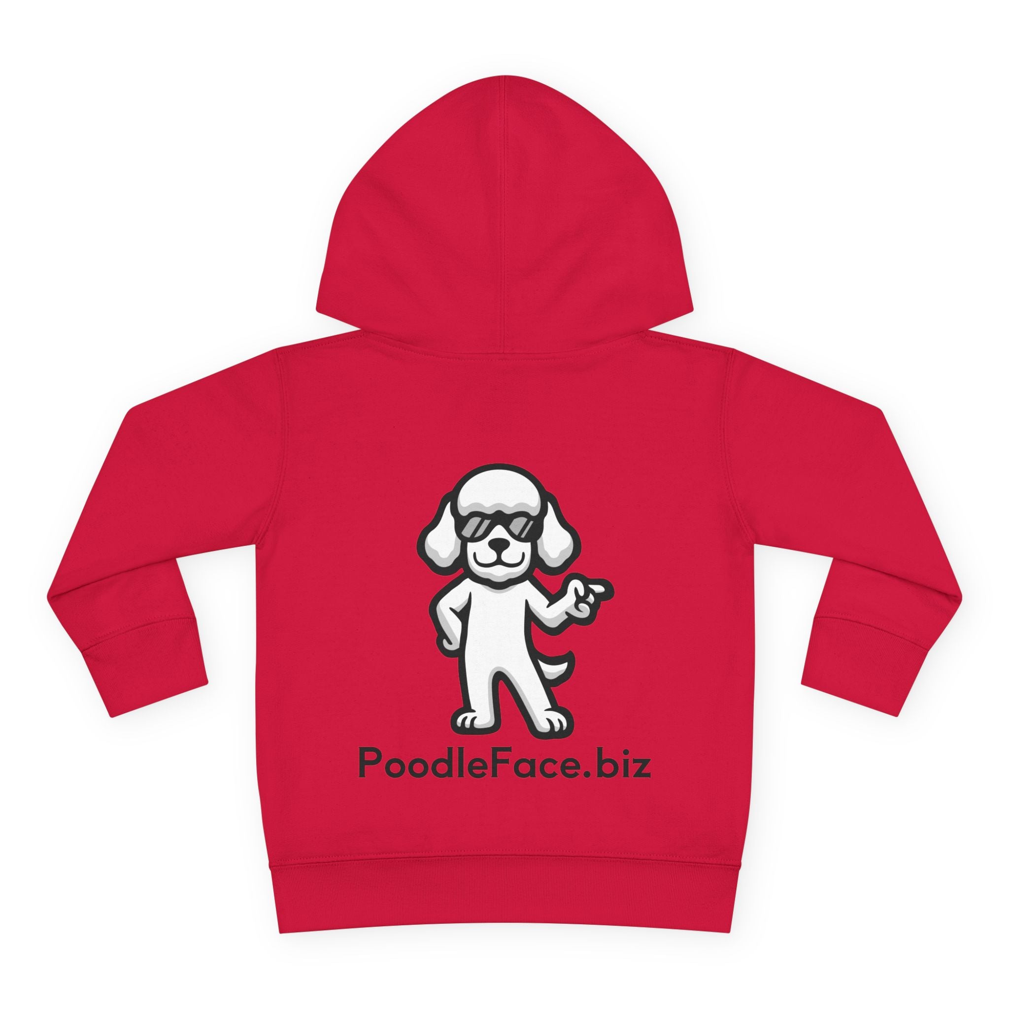 Adorable Toddler Pullover Fleece Hoodie – Cozy Cartoon Dog Hoodie | Cute Gift for Toddlers | Poodleface Original
