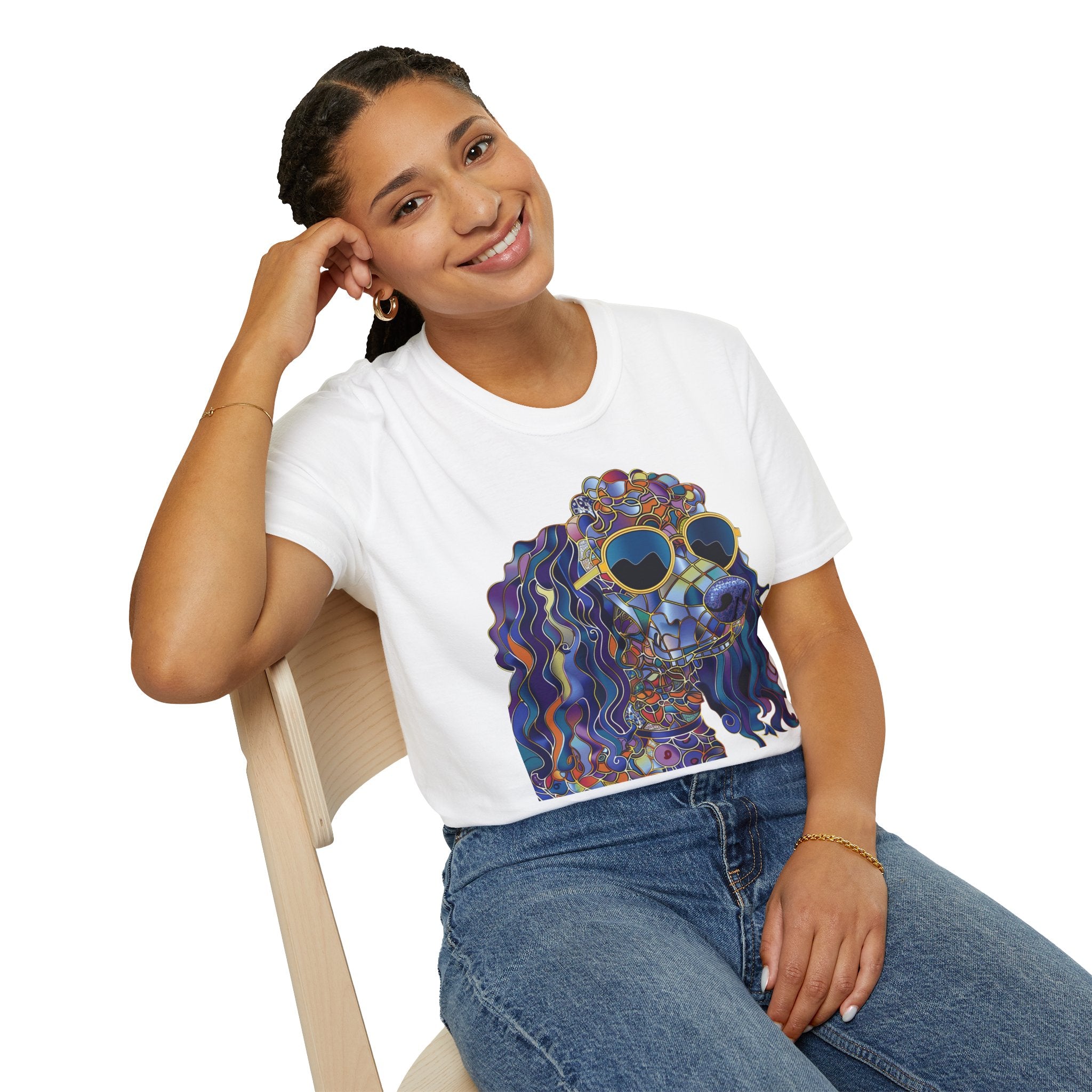 Colorful Dog Art T-Shirt, Cute Pet Lover Gift, Dog Mom Shirt, Fun Summer Tee, Unique Animal Lover Apparel