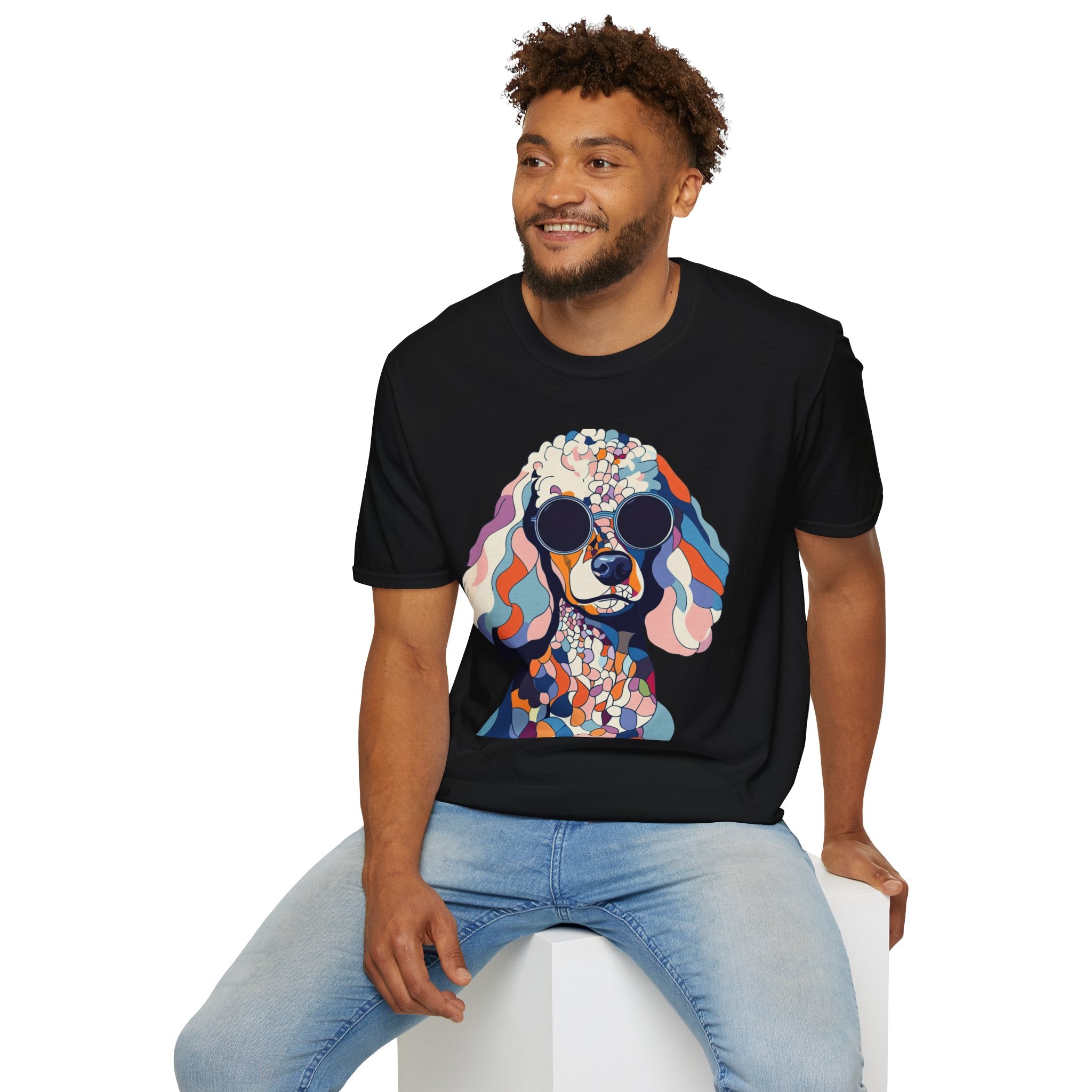 Colorful Dog Art Unisex T-Shirt, Pet Lover Gift, Unique Graphic Tee, Cute Dog Apparel, Fun Casual Wear, Dog Mom Shirt
