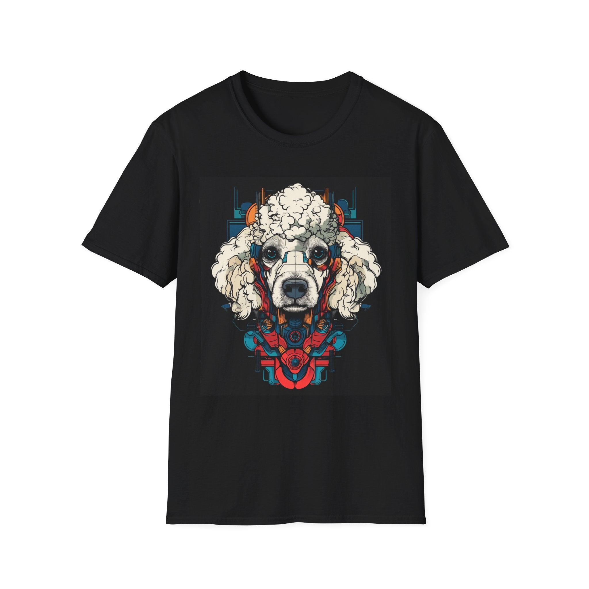 Artistic Poodle Graphic T-Shirt, Dog Lover Gift, Pet Owner Apparel, Unique Animal Lover Tee, Cute Animal Graphic Tee