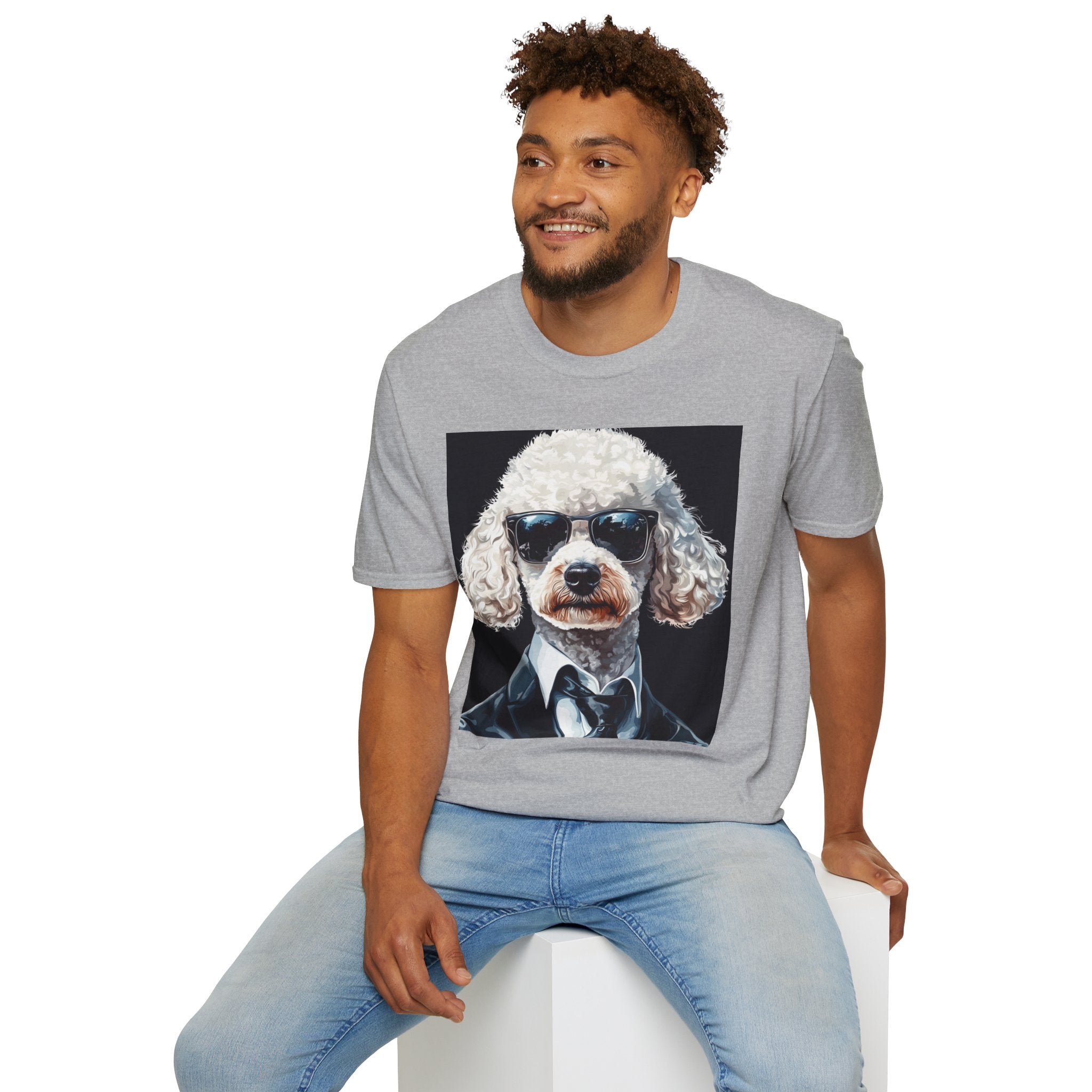Dog in Shades Unisex T-Shirt, Funny Pet Lover Gift, Cool Dog Tee, Animal Lover Apparel, Unique Gift for Dog Owners
