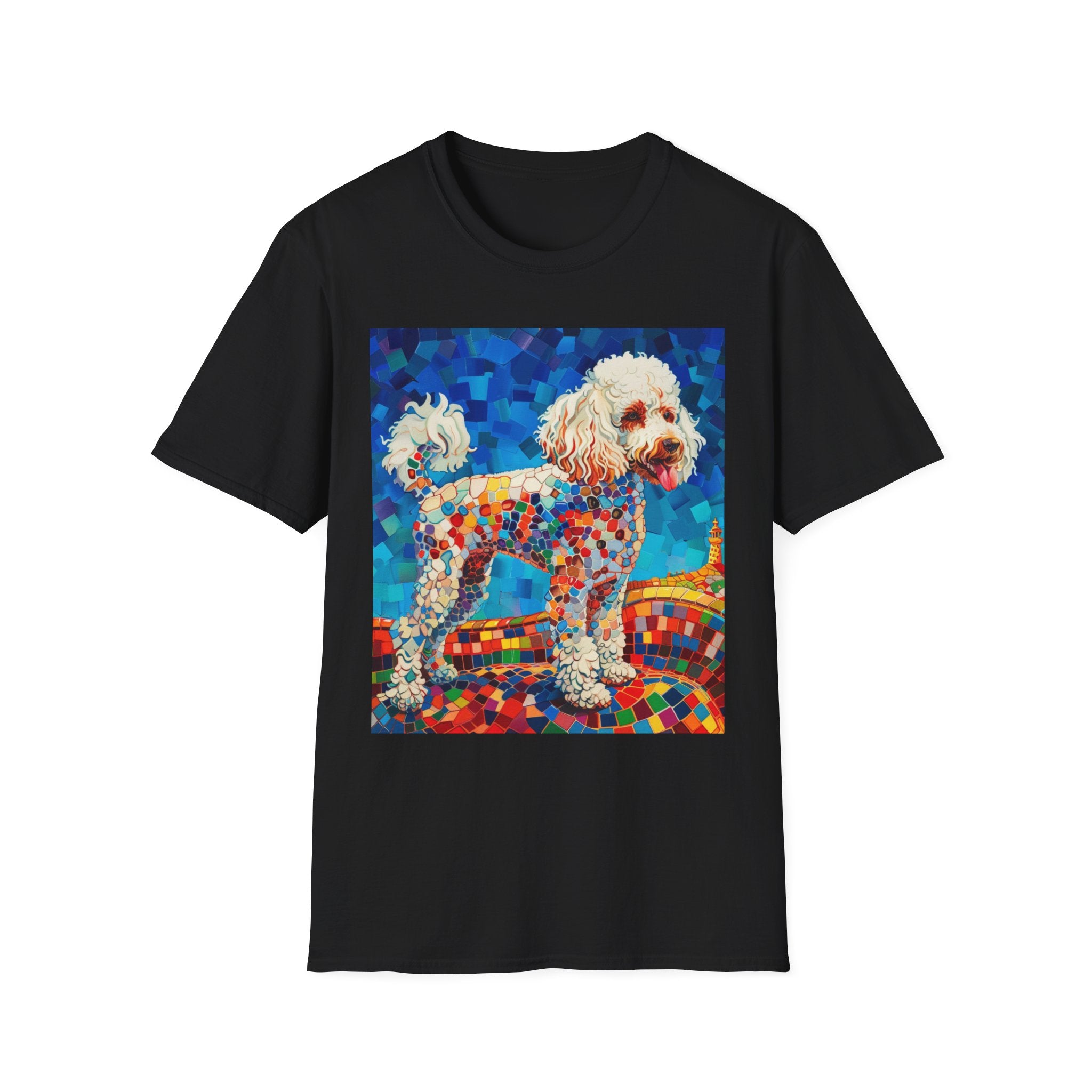 “Gaudí’s Good Boy” Mosaic Joy Tee – Unisex Softstyle Brights