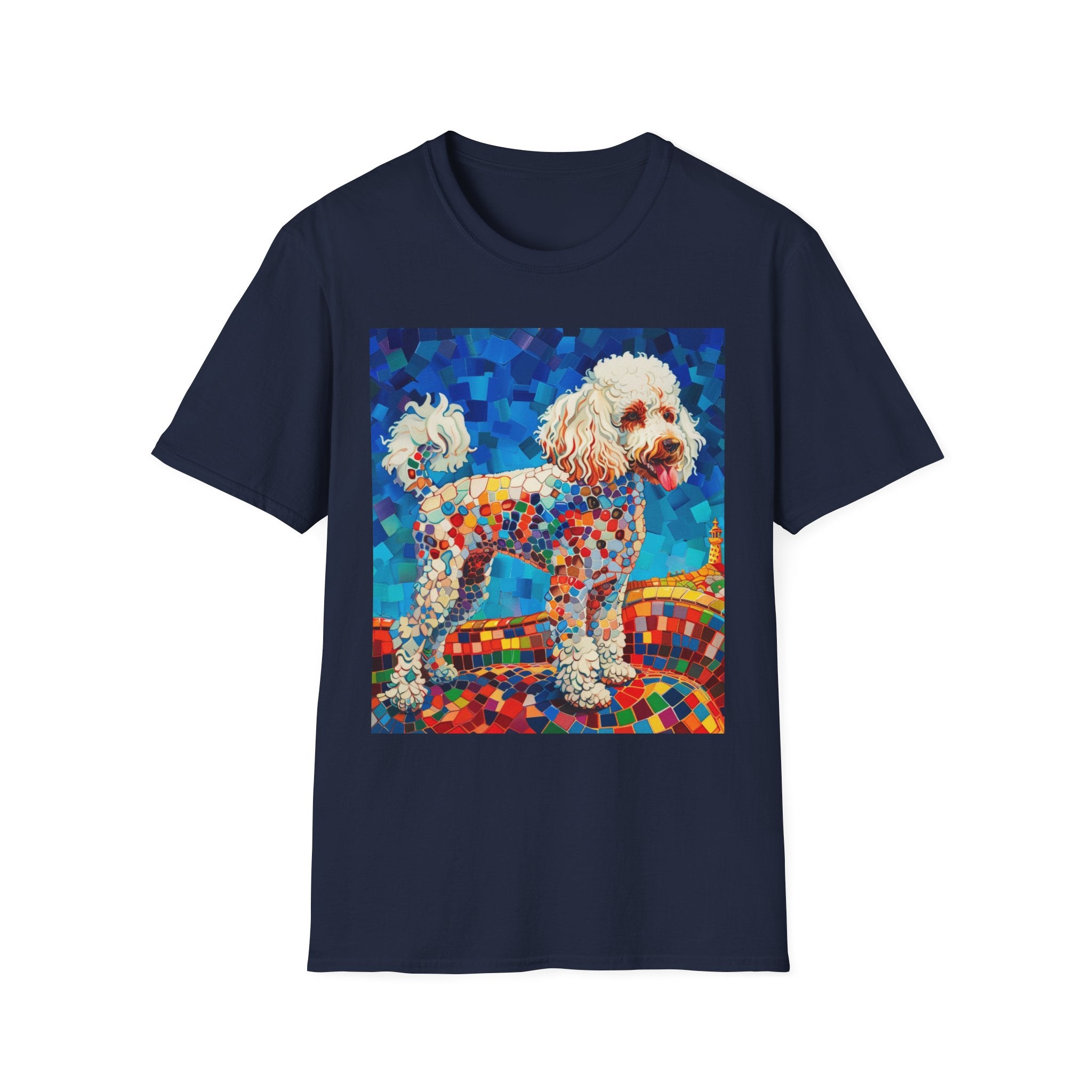 “Gaudí’s Good Boy” Mosaic Joy Tee – Unisex Softstyle Brights