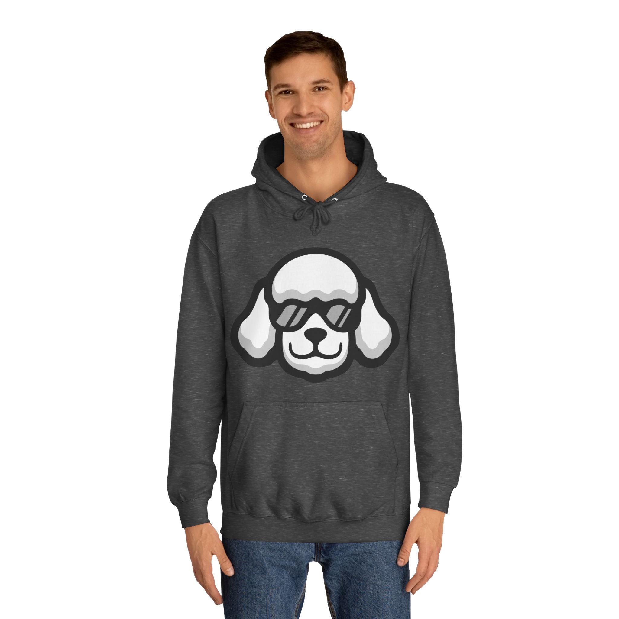 Chill Poodle Hoodie – Unisex College Hoodie | Cozy Dog-Lover Gift | Poodleface Original
