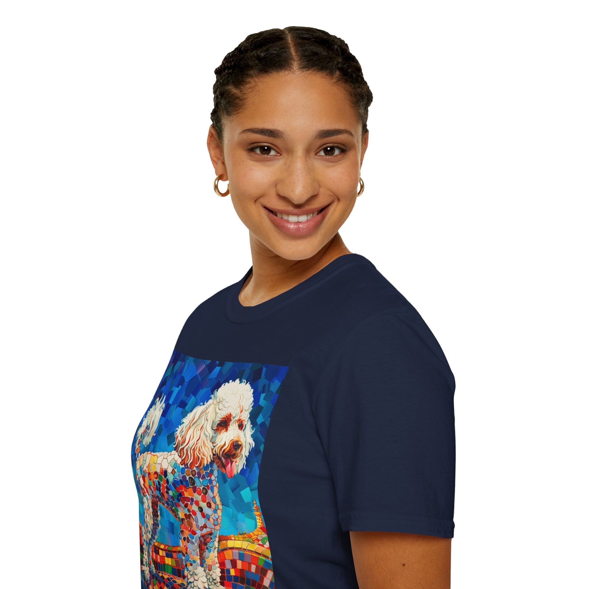 “Gaudí’s Good Boy” Mosaic Joy Tee – Unisex Softstyle Brights