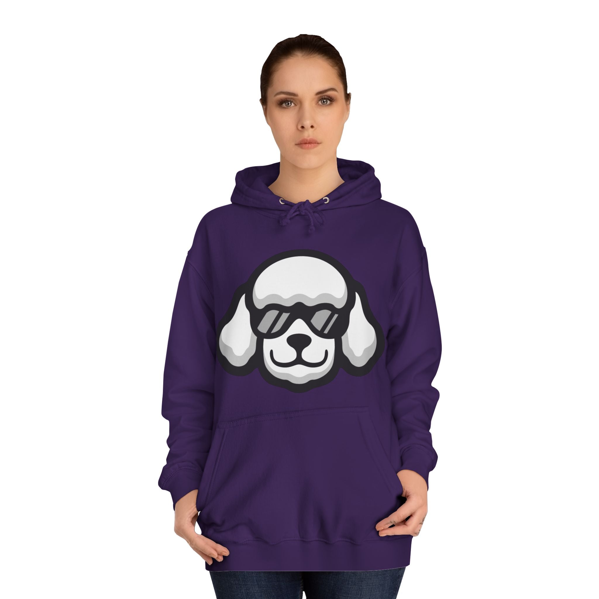 Chill Poodle Hoodie – Unisex College Hoodie | Cozy Dog-Lover Gift | Poodleface Original