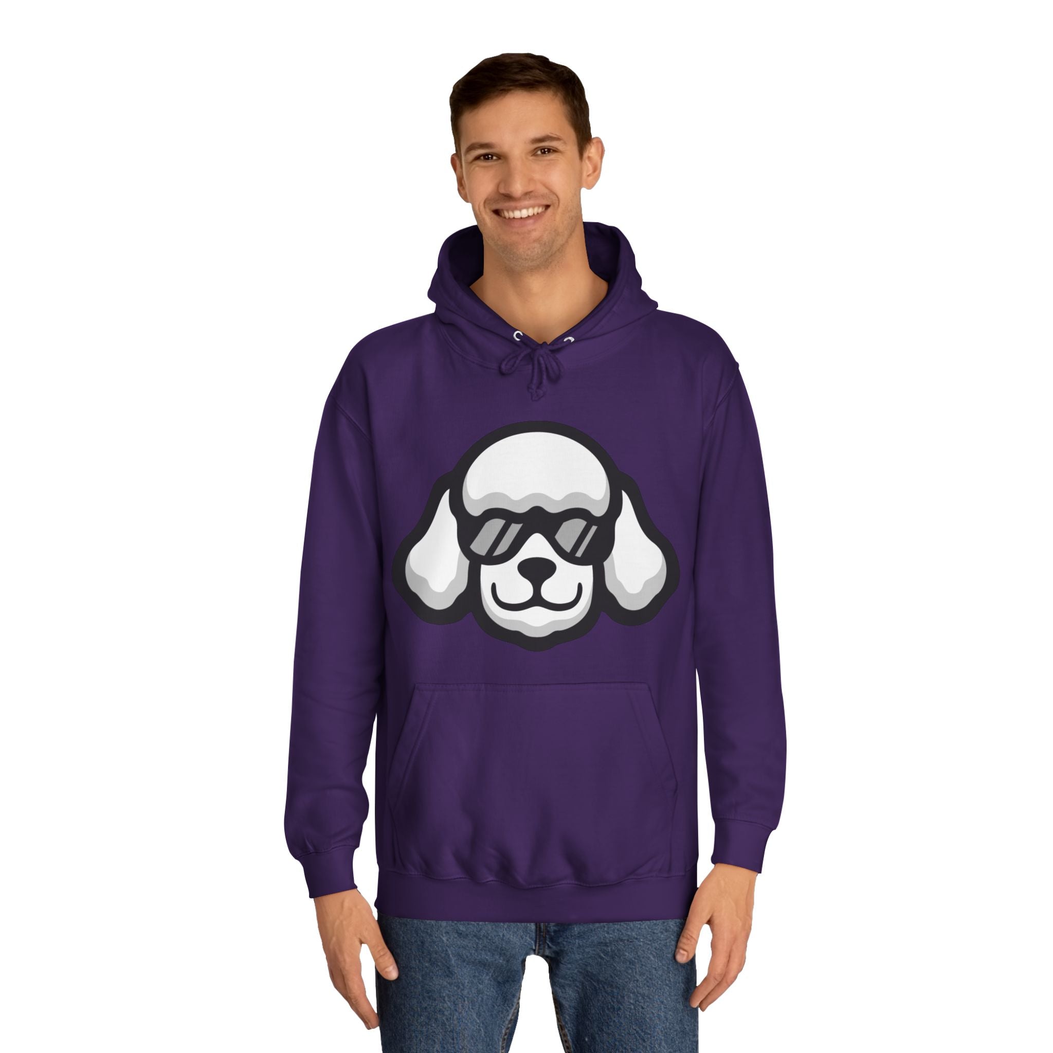 Chill Poodle Hoodie – Unisex College Hoodie | Cozy Dog-Lover Gift | Poodleface Original
