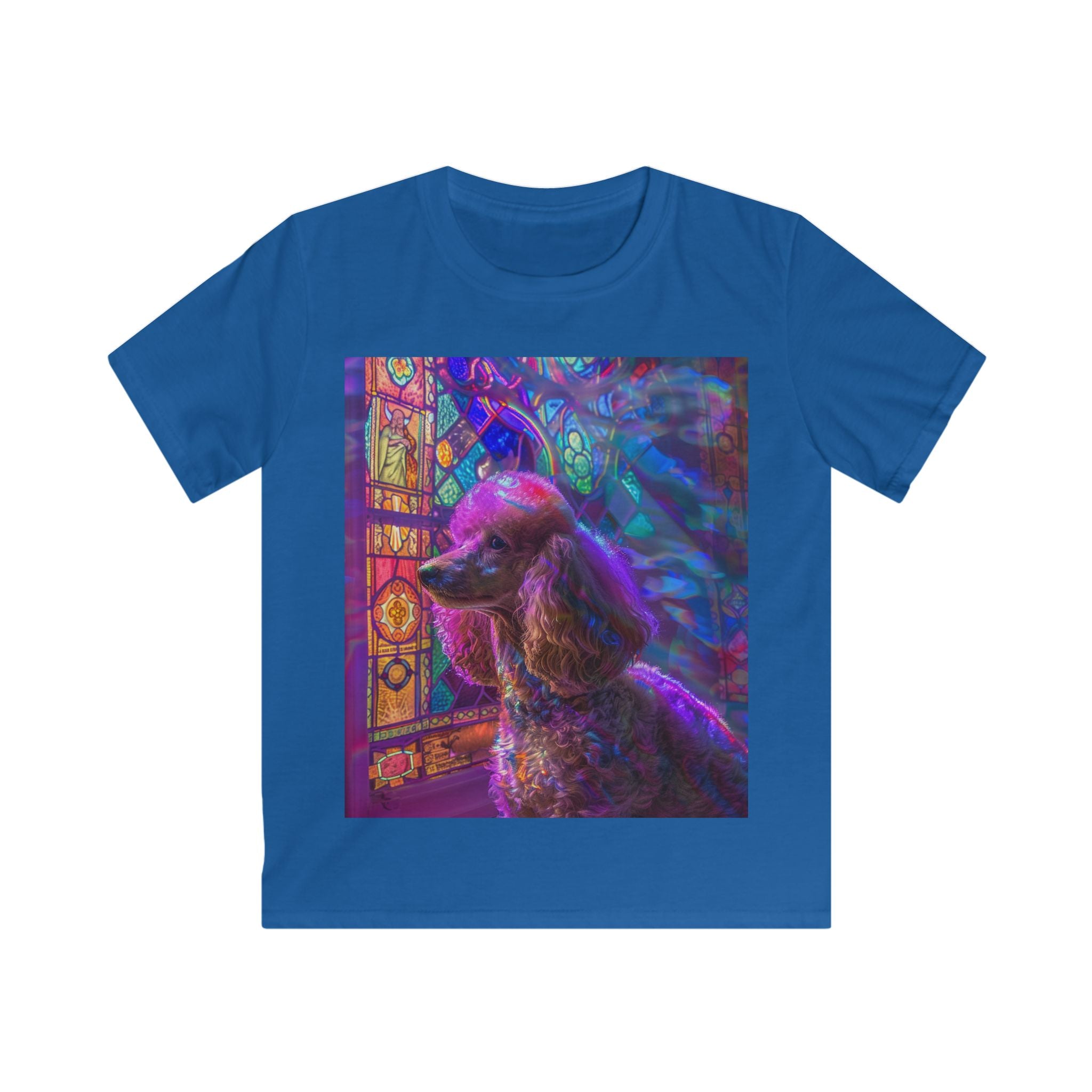 “Saint Poodle” – Kids’ Stained Glass Poodle Tee