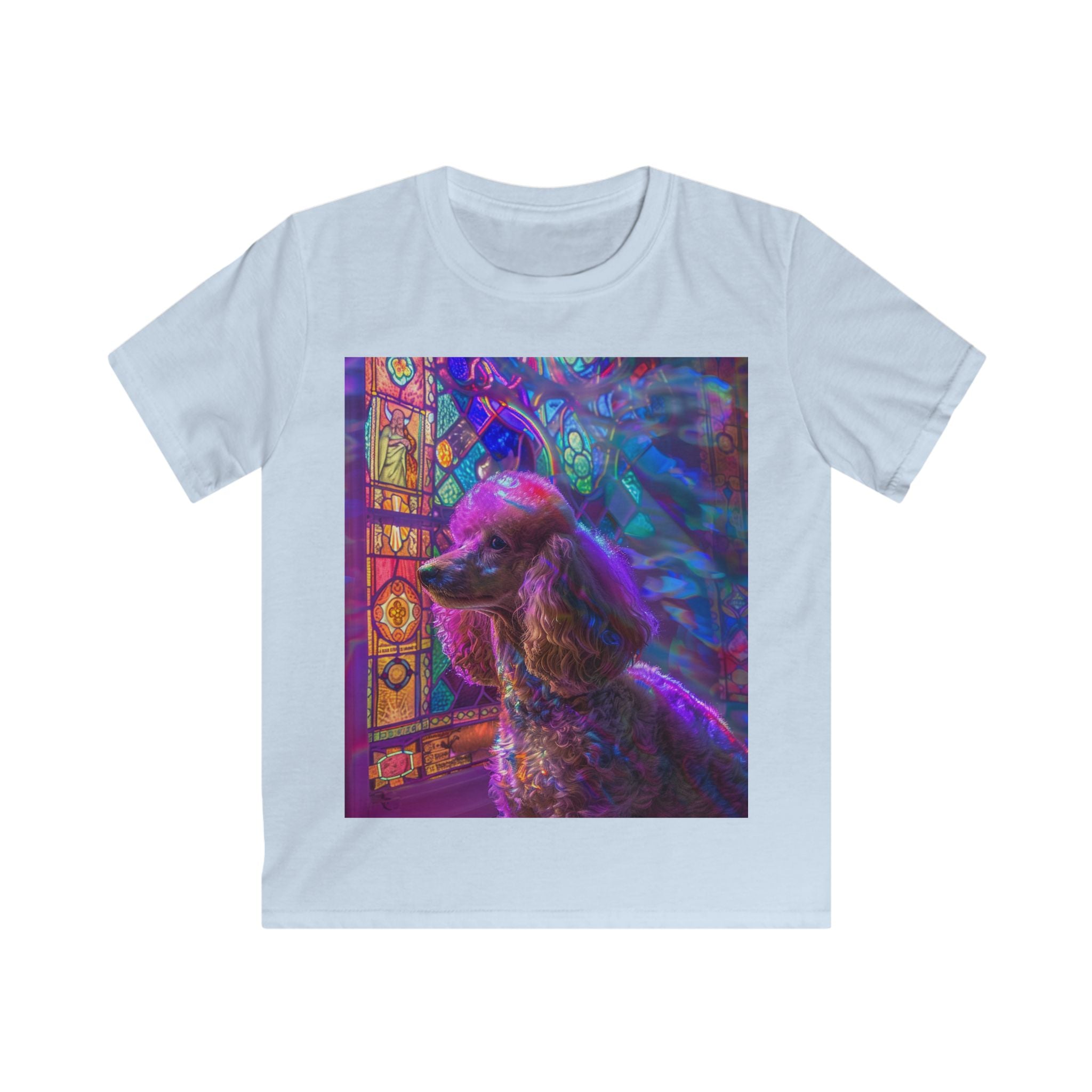 “Saint Poodle” – Kids’ Stained Glass Poodle Tee
