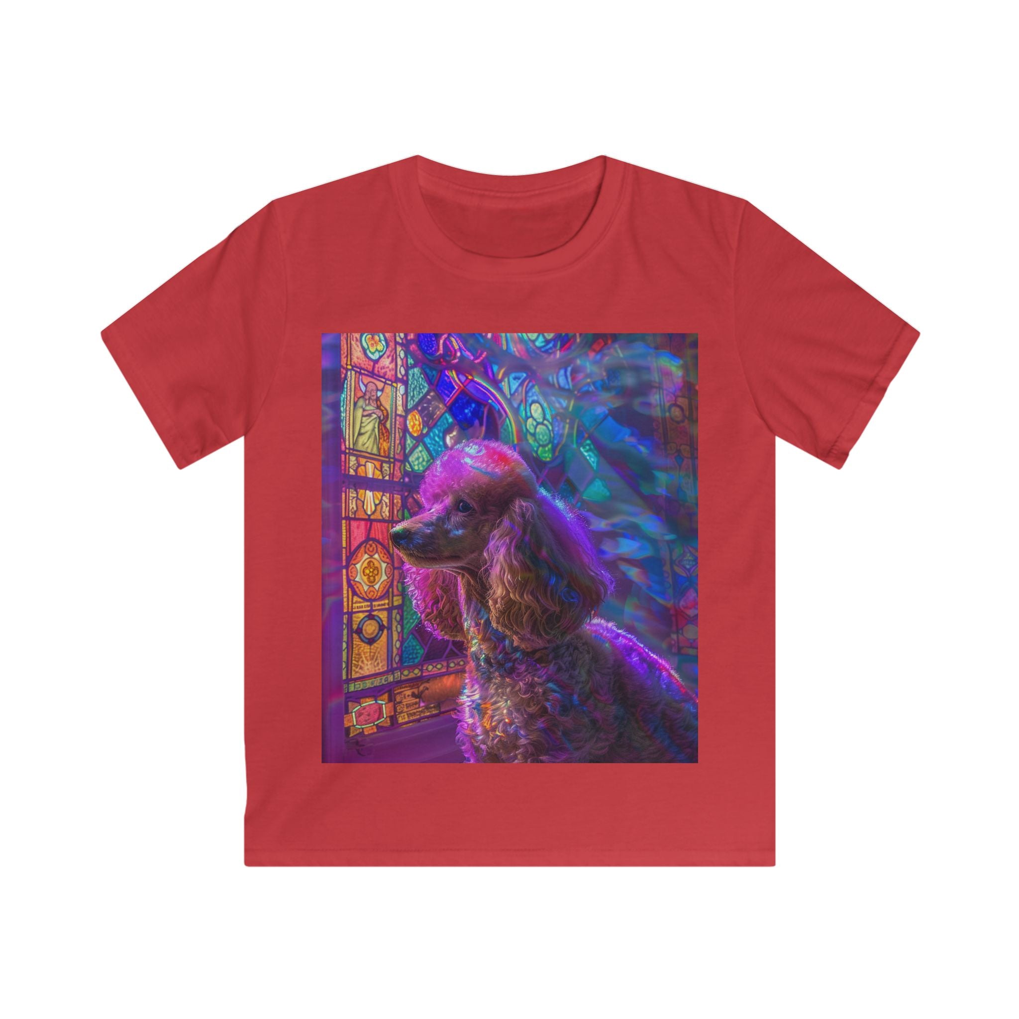 “Saint Poodle” – Kids’ Stained Glass Poodle Tee