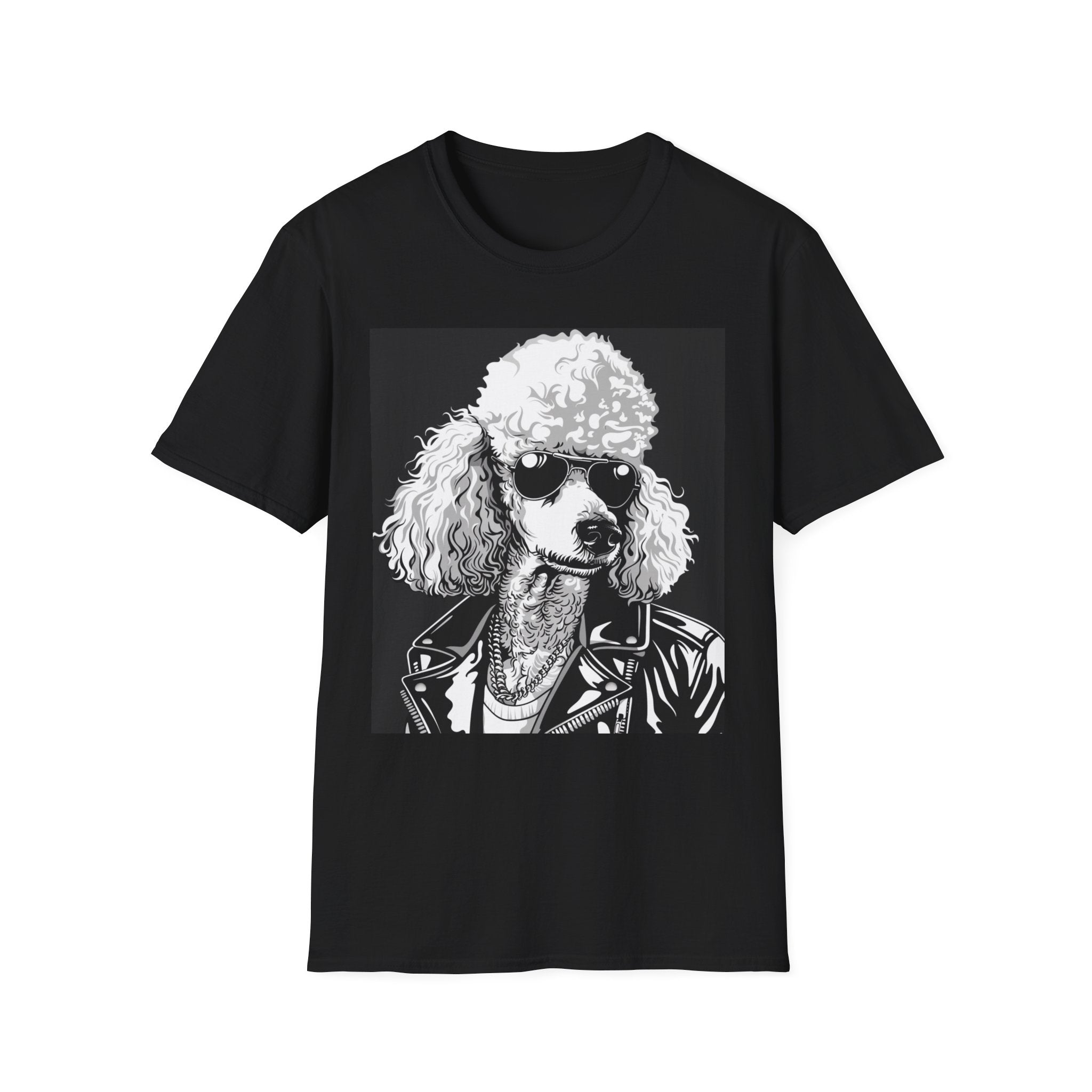 Poodle Rocker T-Shirt | Unisex Tee, Dog Lover Gift, Vintage Style Shirt, Music Festival Wear, Funny Animal Shirt