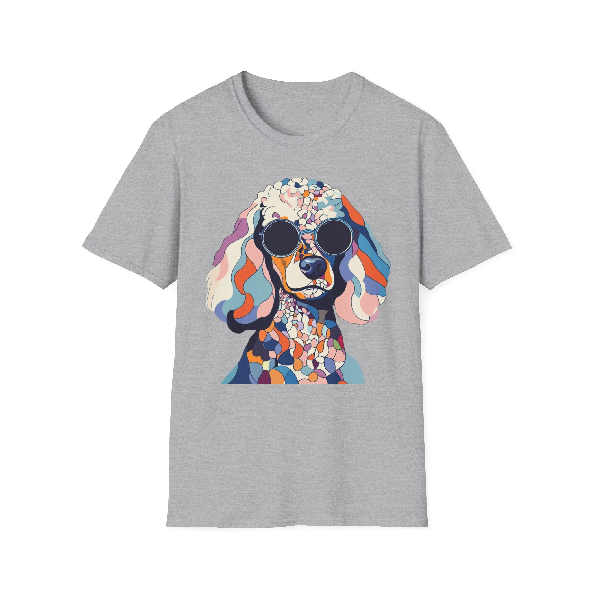 Colorful Dog Art Unisex T-Shirt, Pet Lover Gift, Unique Graphic Tee, Cute Dog Apparel, Fun Casual Wear, Dog Mom Shirt
