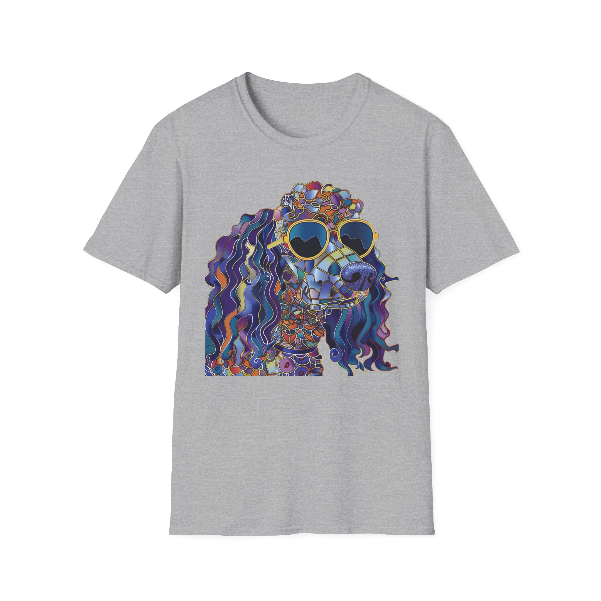 Colorful Dog Art T-Shirt, Cute Pet Lover Gift, Dog Mom Shirt, Fun Summer Tee, Unique Animal Lover Apparel