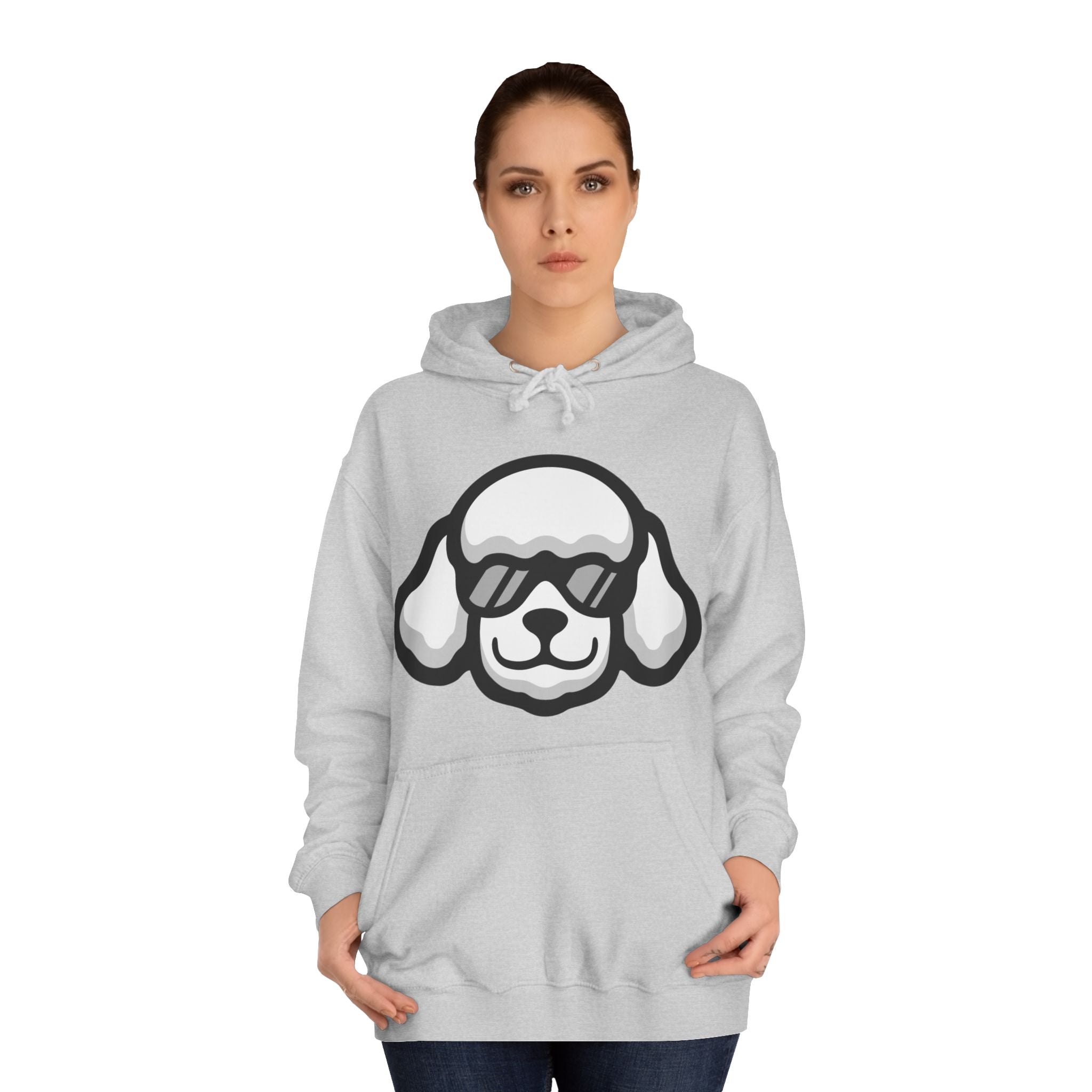 Chill Poodle Hoodie – Unisex College Hoodie | Cozy Dog-Lover Gift | Poodleface Original