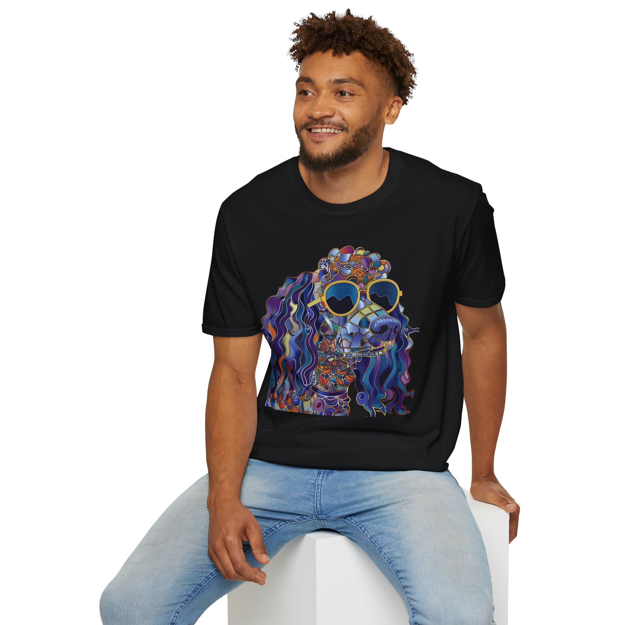 Colorful Dog Art T-Shirt, Cute Pet Lover Gift, Dog Mom Shirt, Fun Summer Tee, Unique Animal Lover Apparel