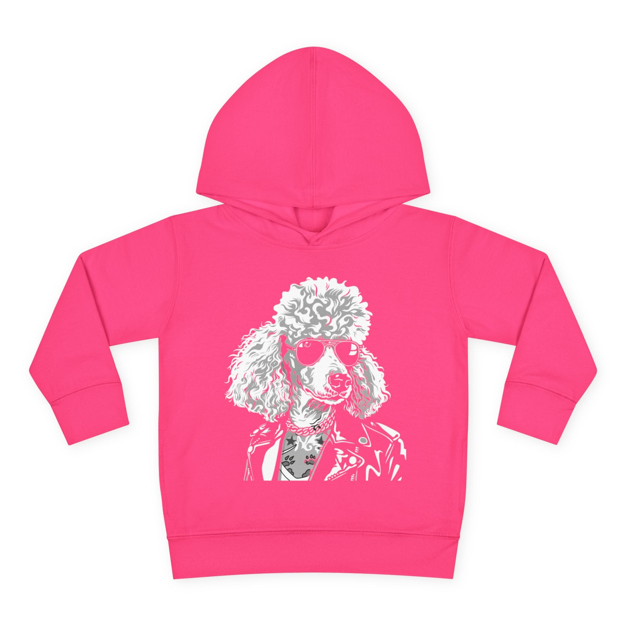 Adorable Toddler Pullover Fleece Hoodie – Cozy Cartoon Dog Hoodie | Cute Gift for Toddlers | Poodleface Original