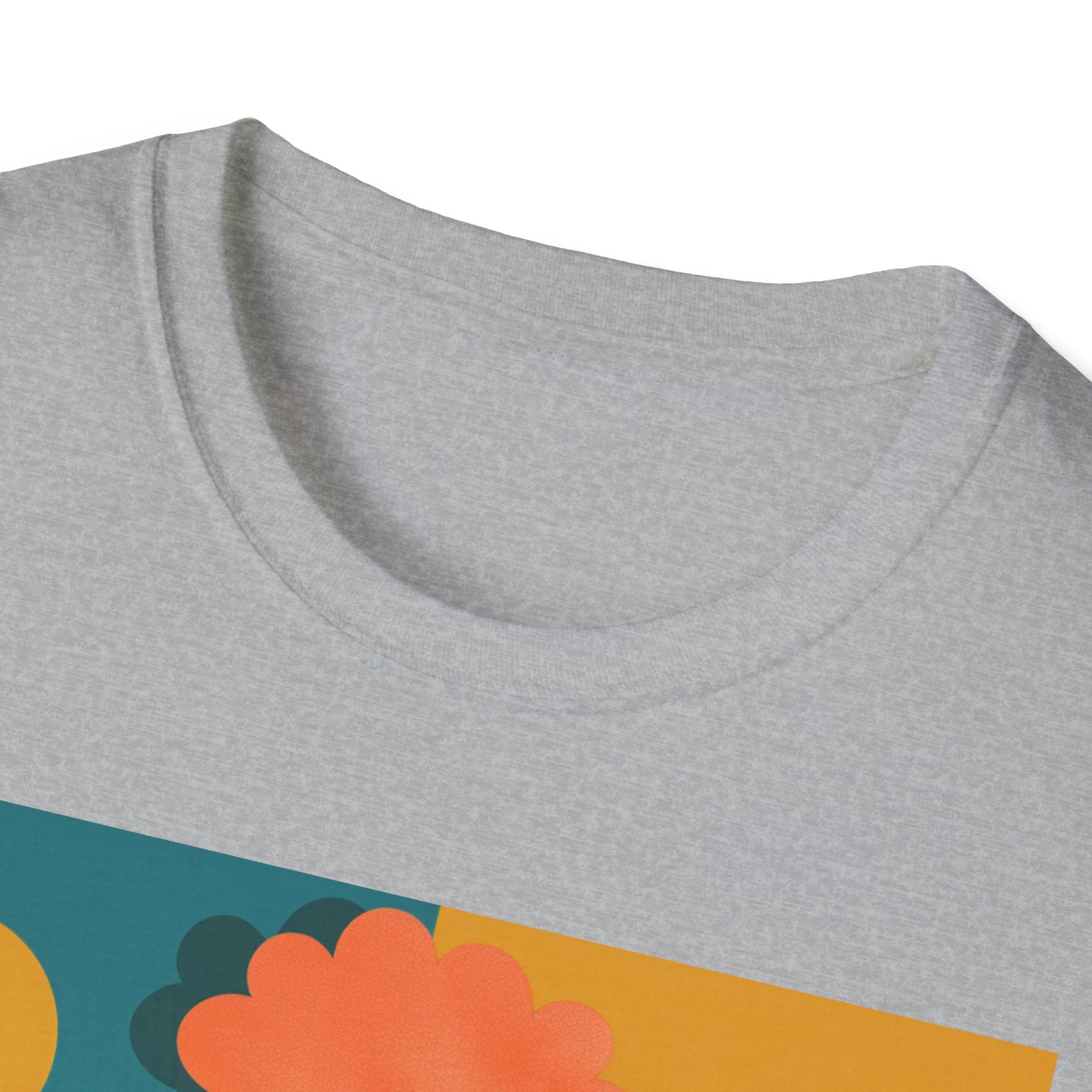Colorful Dog Art Unisex Softstyle T-Shirt | Pet Lover Gift, Artistic Tee, Casual Wear, Birthday Gift, Unique Dog Design