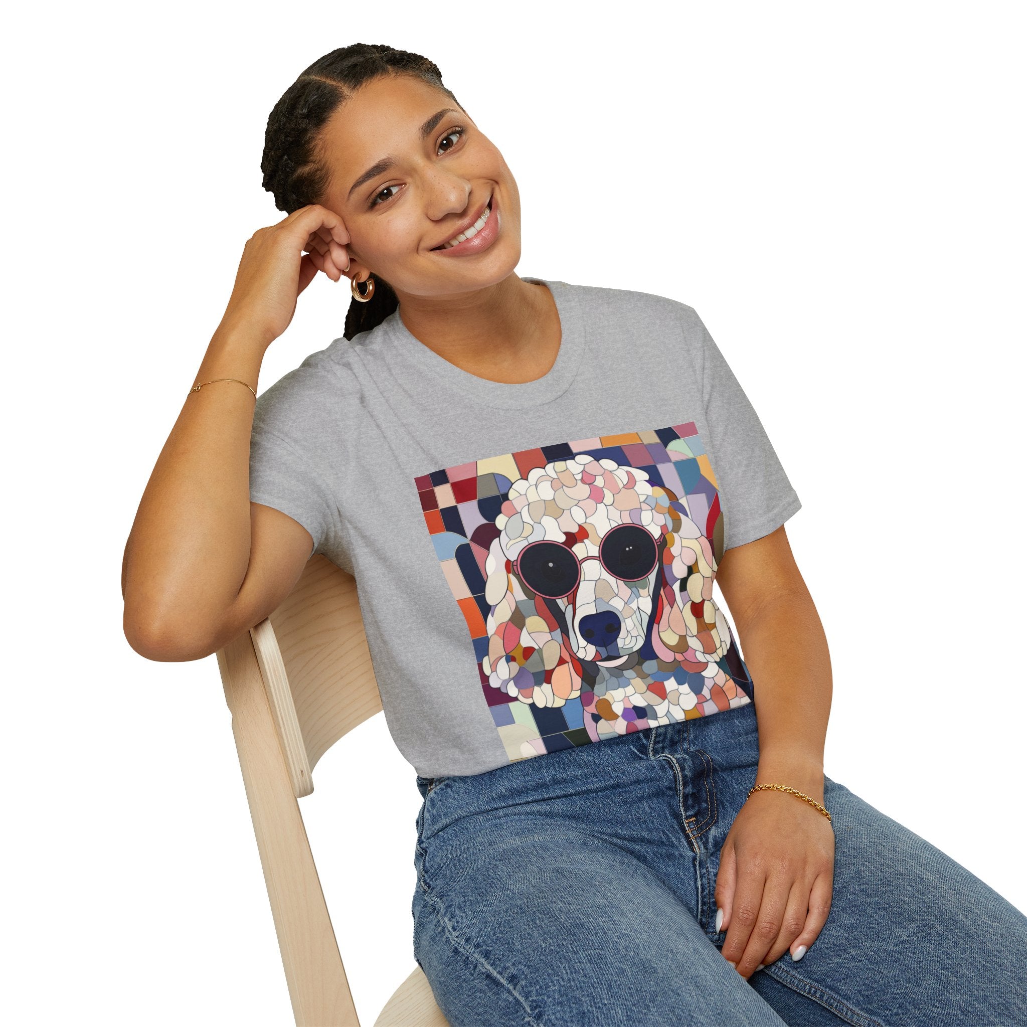 Cool Dog Art T-Shirt | Trendy Pet Lover Tee, Gift for Dog Owners, Summer Fashion, Dog Enthusiast Apparel, Casual Wear