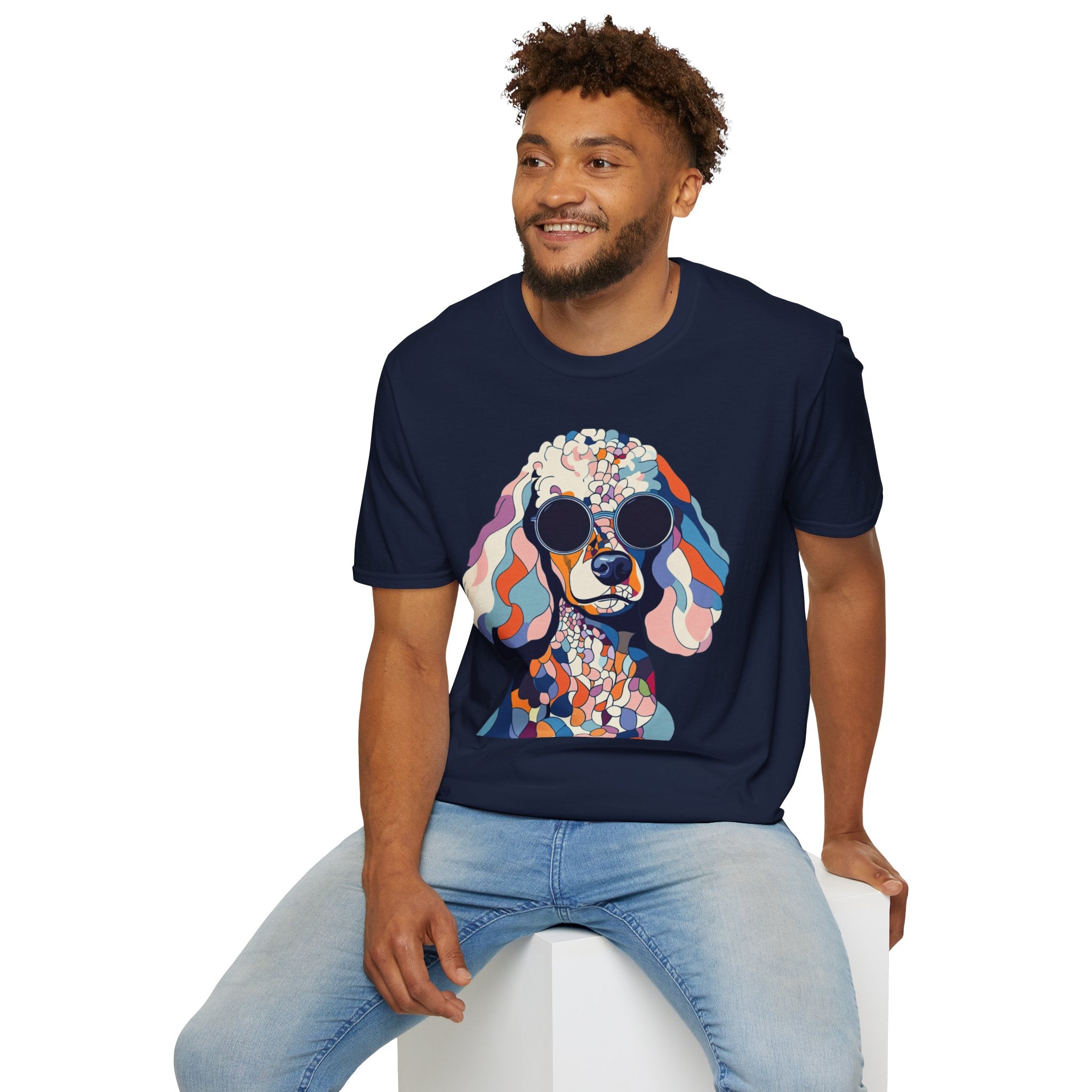 Colorful Dog Art Unisex T-Shirt, Pet Lover Gift, Unique Graphic Tee, Cute Dog Apparel, Fun Casual Wear, Dog Mom Shirt