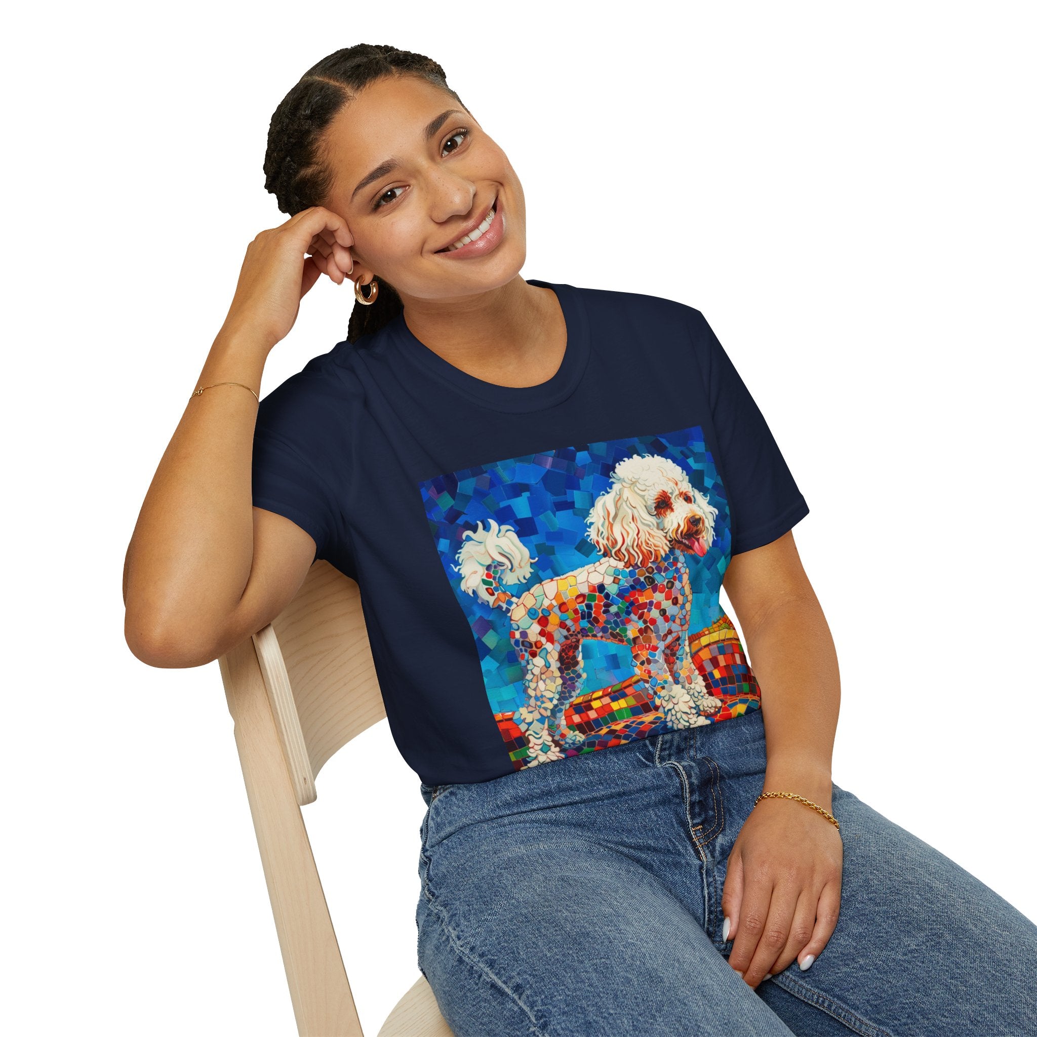 “Gaudí’s Good Boy” Mosaic Joy Tee – Unisex Softstyle Brights