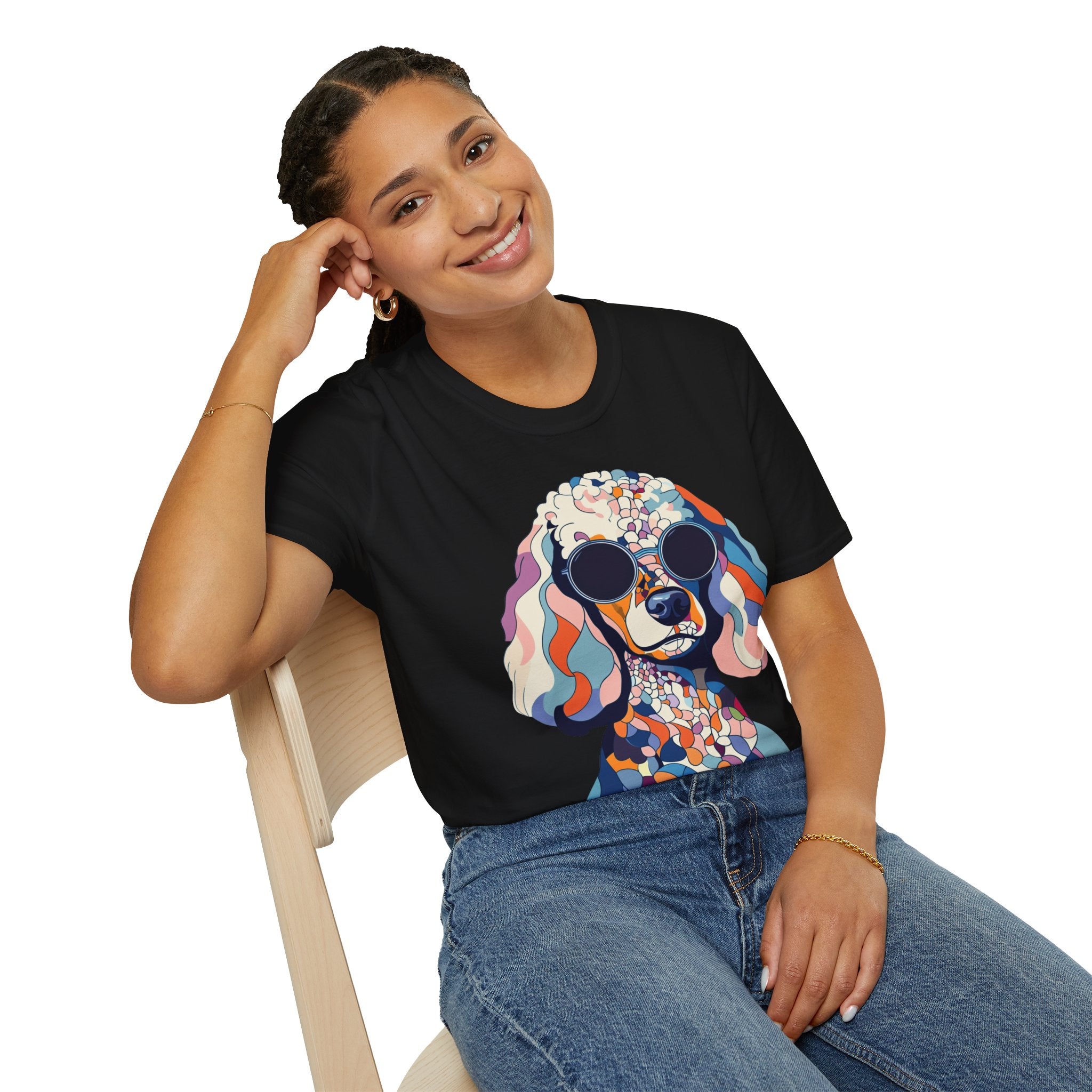 Colorful Dog Art Unisex T-Shirt, Pet Lover Gift, Unique Graphic Tee, Cute Dog Apparel, Fun Casual Wear, Dog Mom Shirt