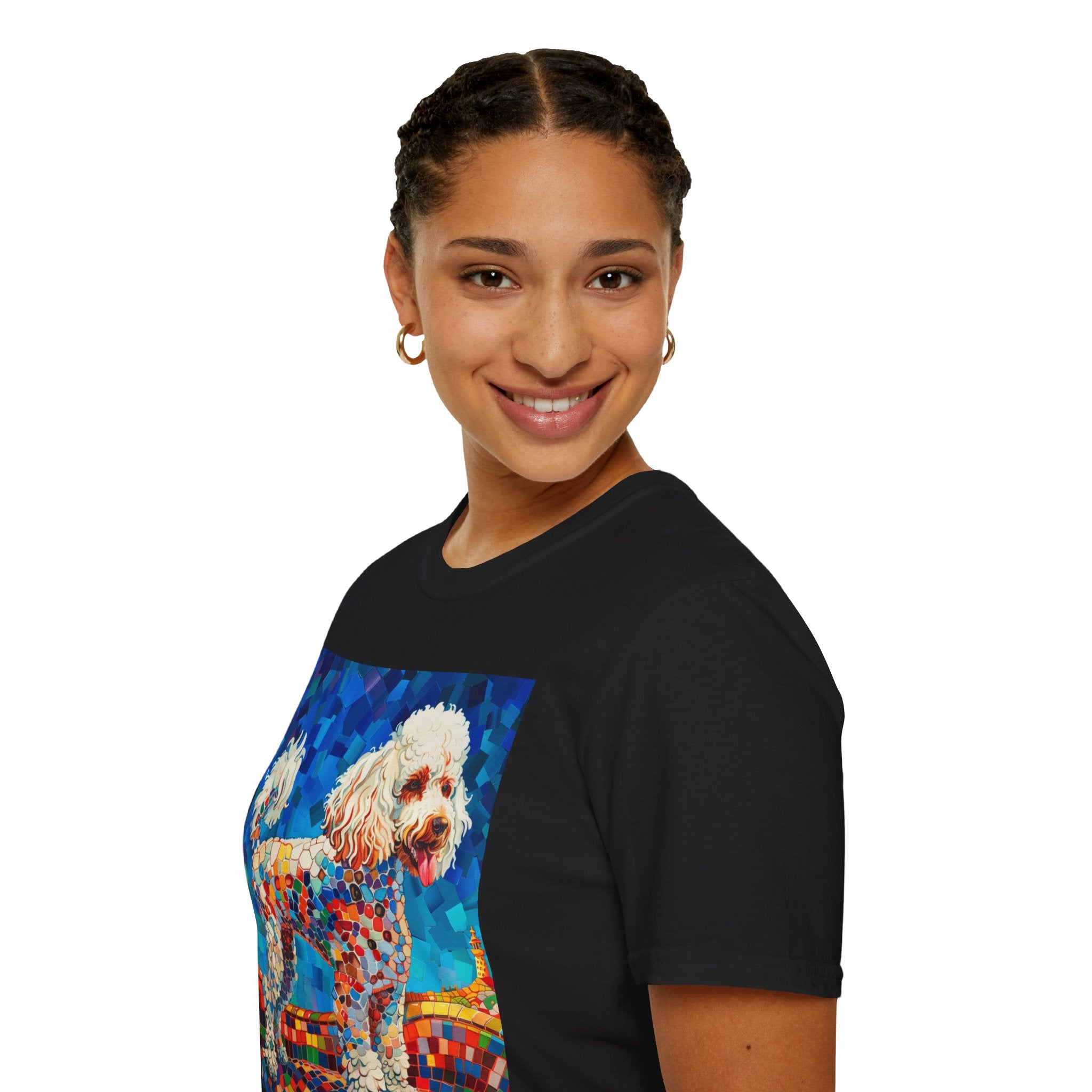 “Gaudí’s Good Boy” Mosaic Joy Tee – Unisex Softstyle Brights