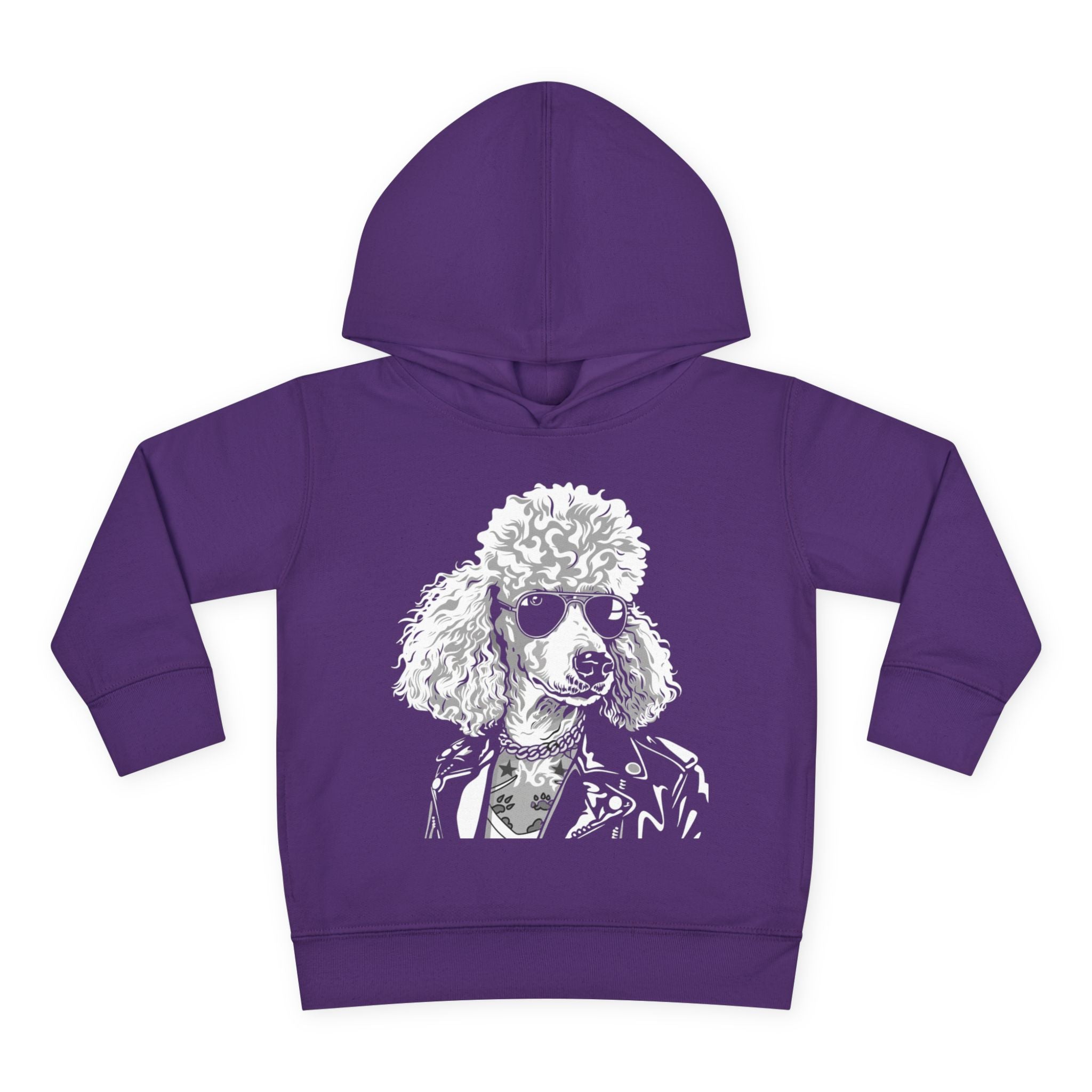 Adorable Toddler Pullover Fleece Hoodie – Cozy Cartoon Dog Hoodie | Cute Gift for Toddlers | Poodleface Original