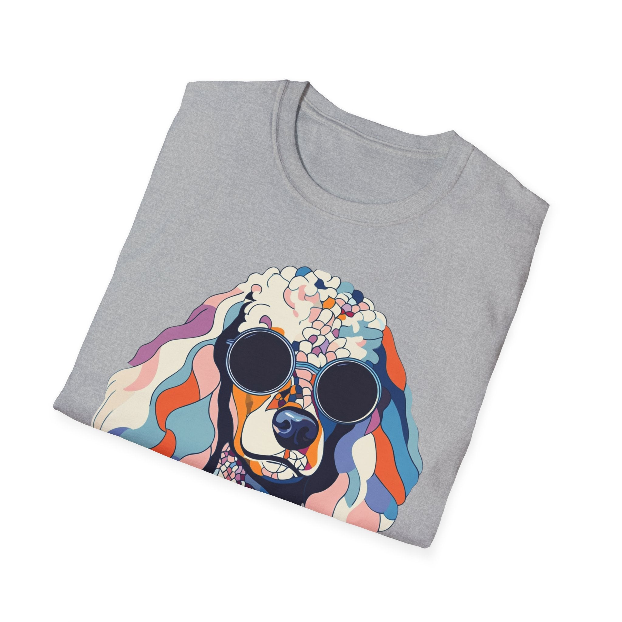 Colorful Dog Art Unisex T-Shirt, Pet Lover Gift, Unique Graphic Tee, Cute Dog Apparel, Fun Casual Wear, Dog Mom Shirt