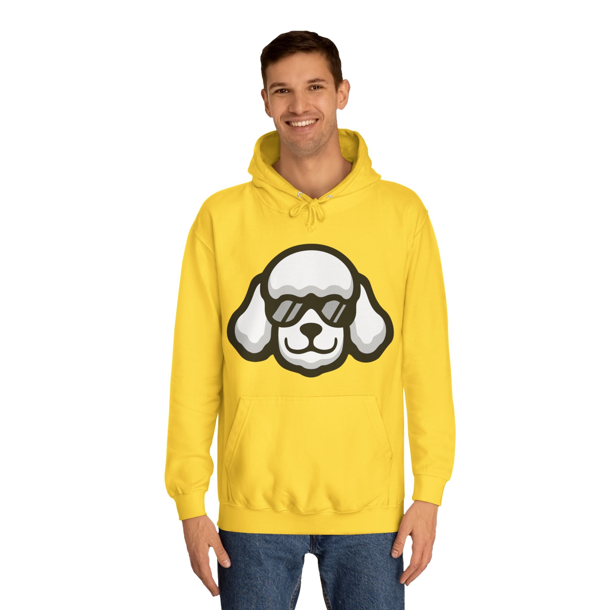 Chill Poodle Hoodie – Unisex College Hoodie | Cozy Dog-Lover Gift | Poodleface Original