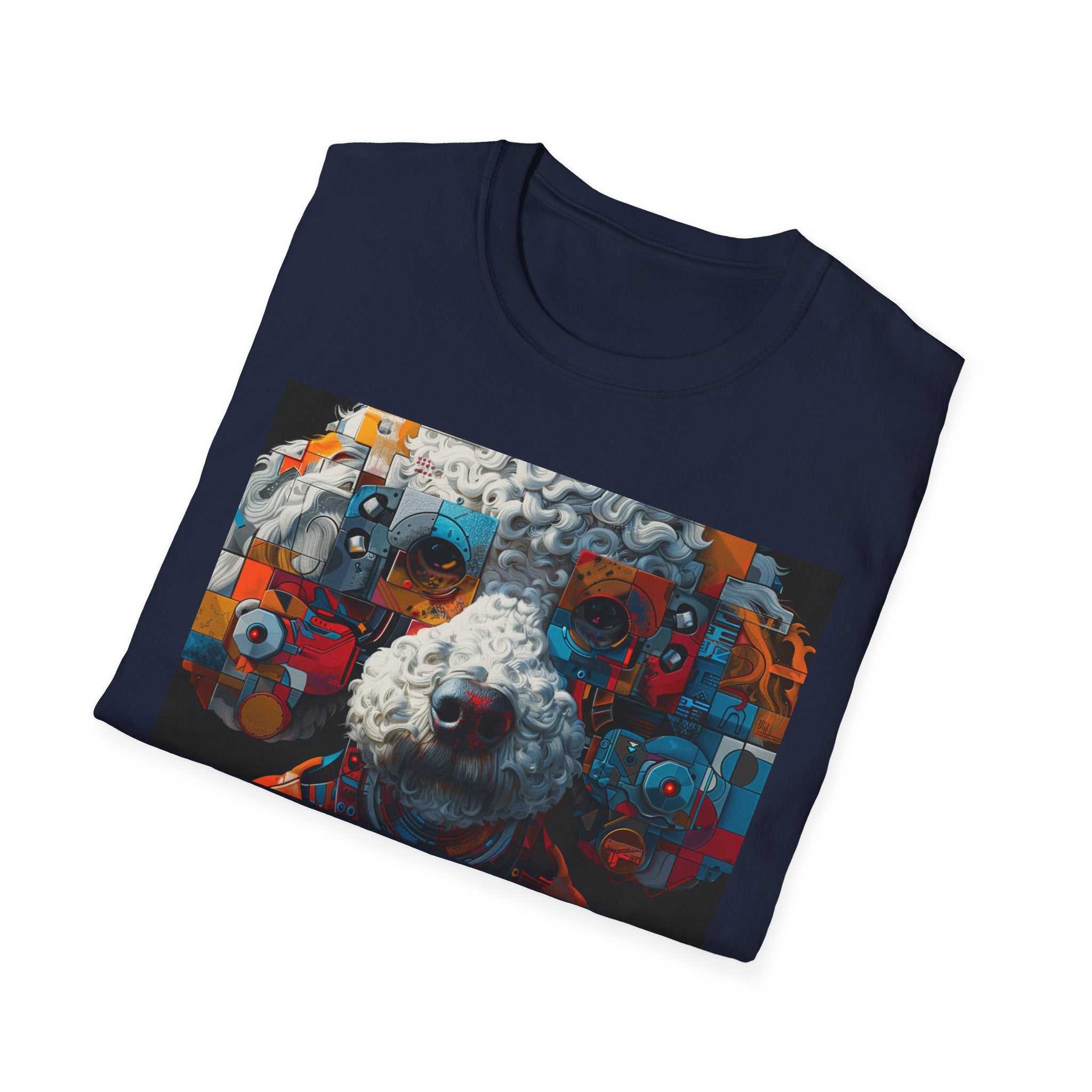 Vibrant Artistic Dog Print T-Shirt | Unisex Softstyle Tee | Pet Lover Gift, Unique Design Shirt, Colorful Fashion, Casual Wear, Animal [...]