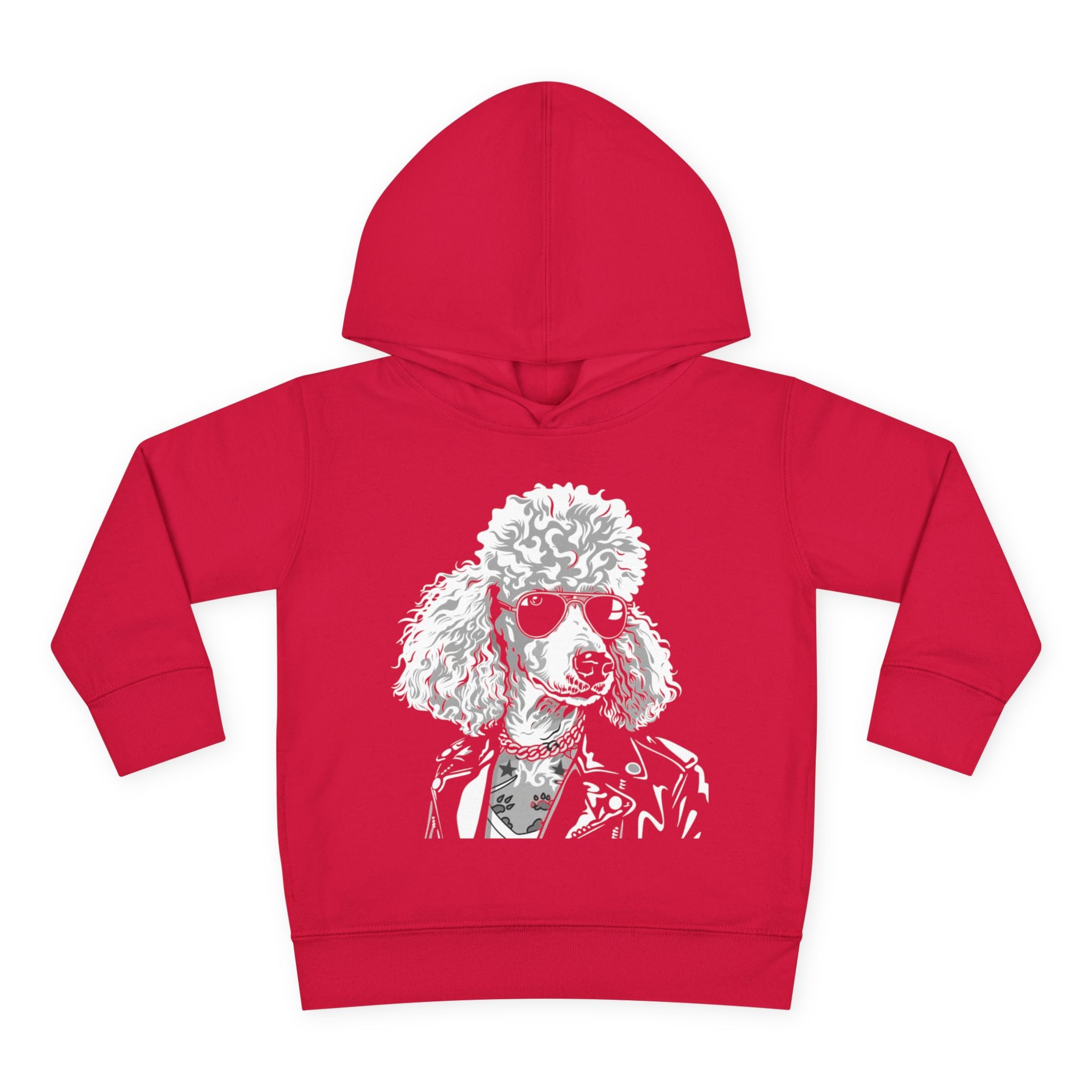 Adorable Toddler Pullover Fleece Hoodie – Cozy Cartoon Dog Hoodie | Cute Gift for Toddlers | Poodleface Original
