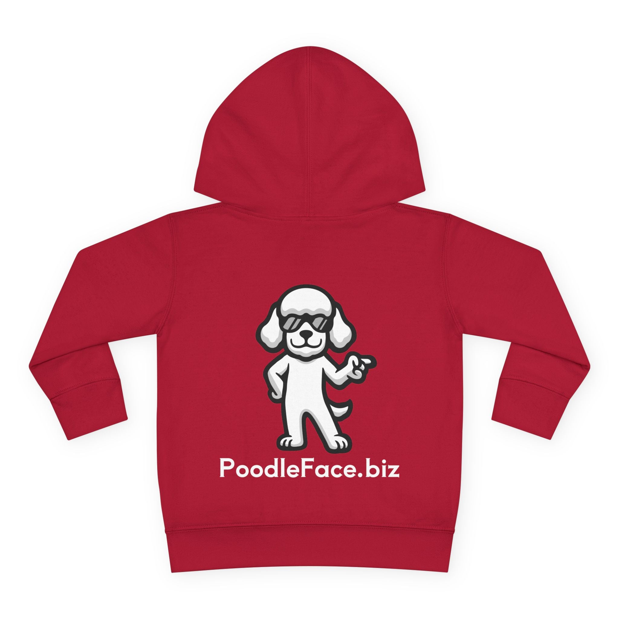 Adorable Toddler Pullover Fleece Hoodie – Cozy Cartoon Dog Hoodie | Cute Gift for Toddlers | Poodleface Original
